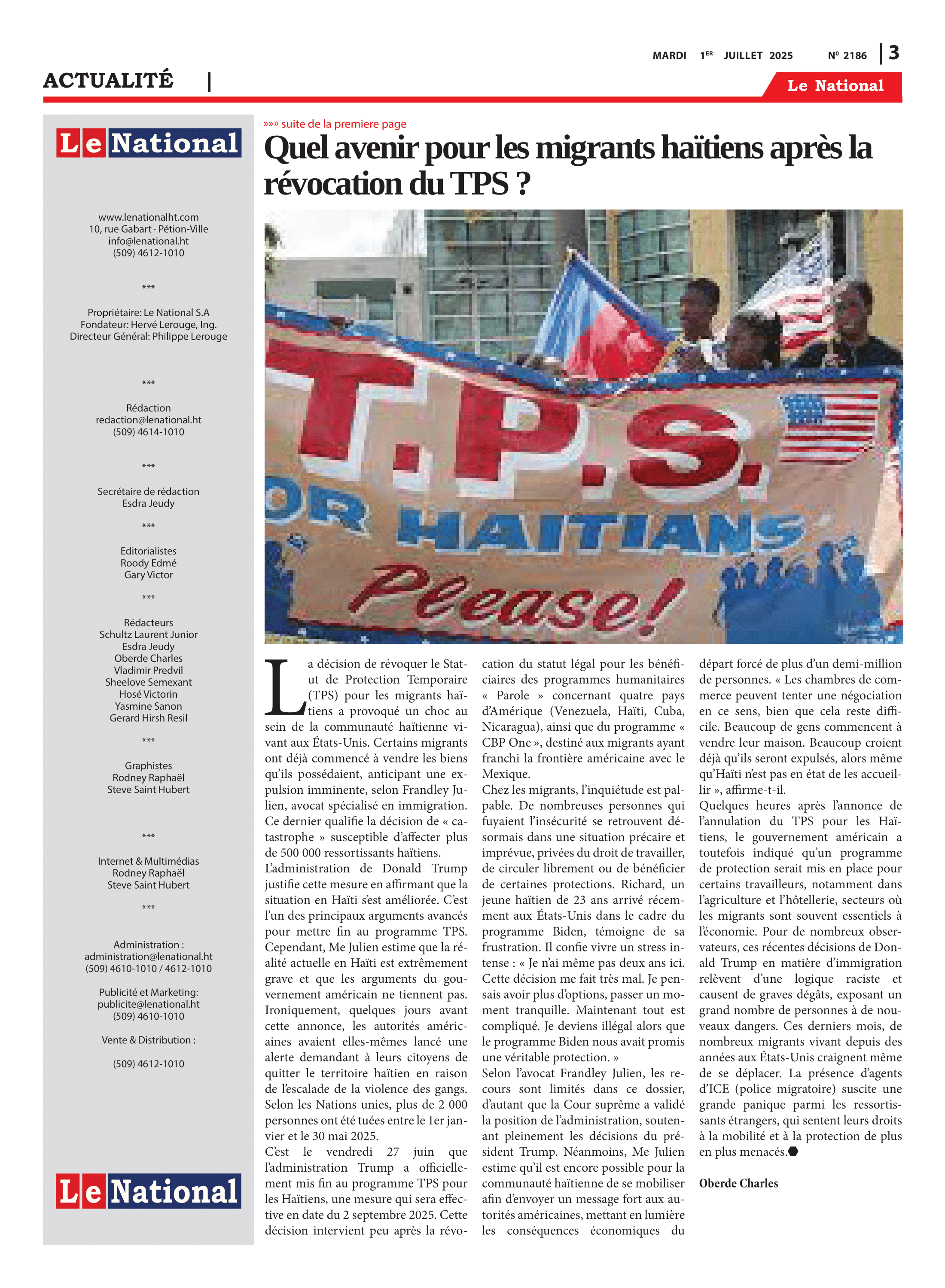 Page 3 de l'édition 2186