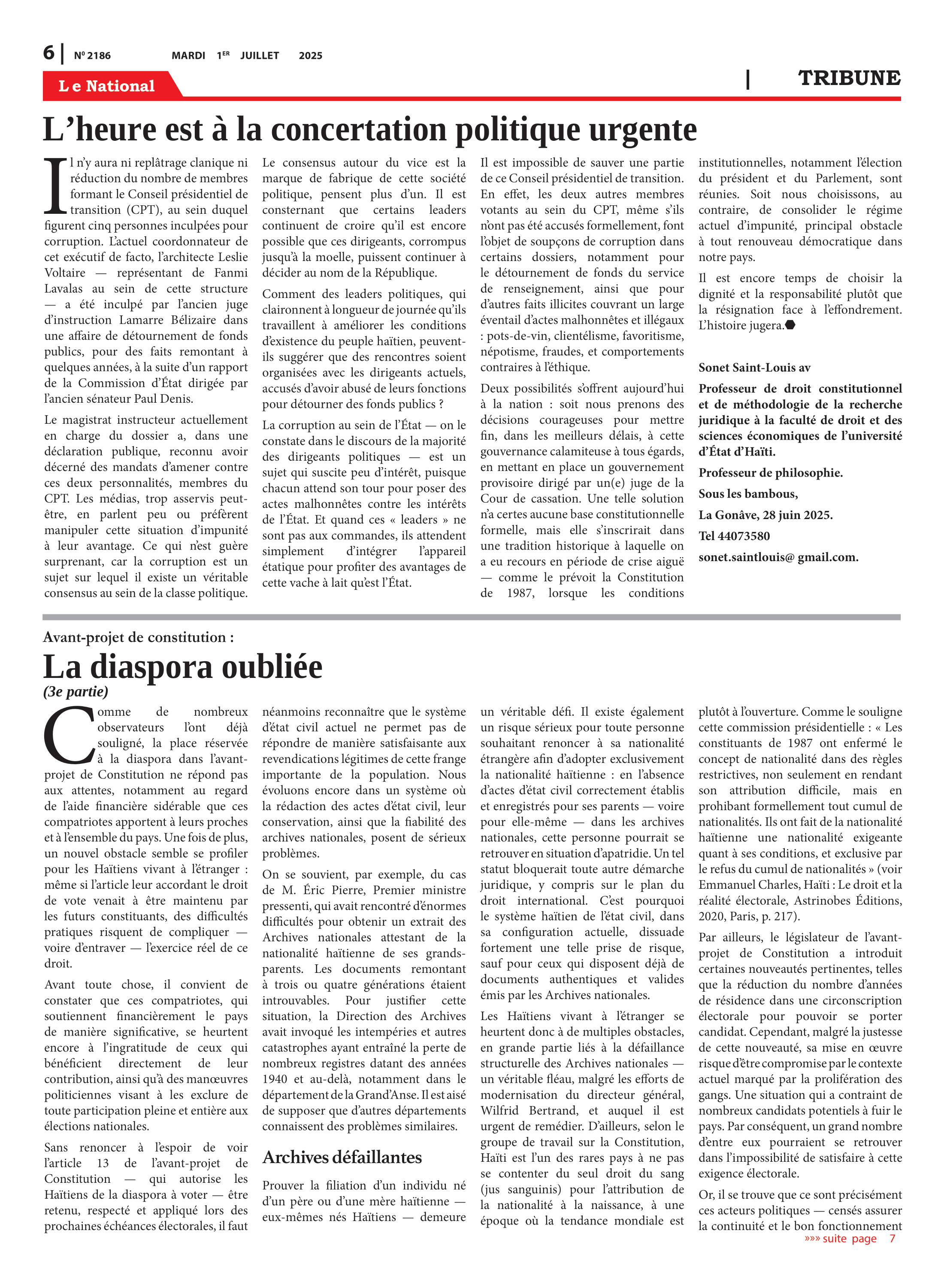 Page 6 de l'édition 2186