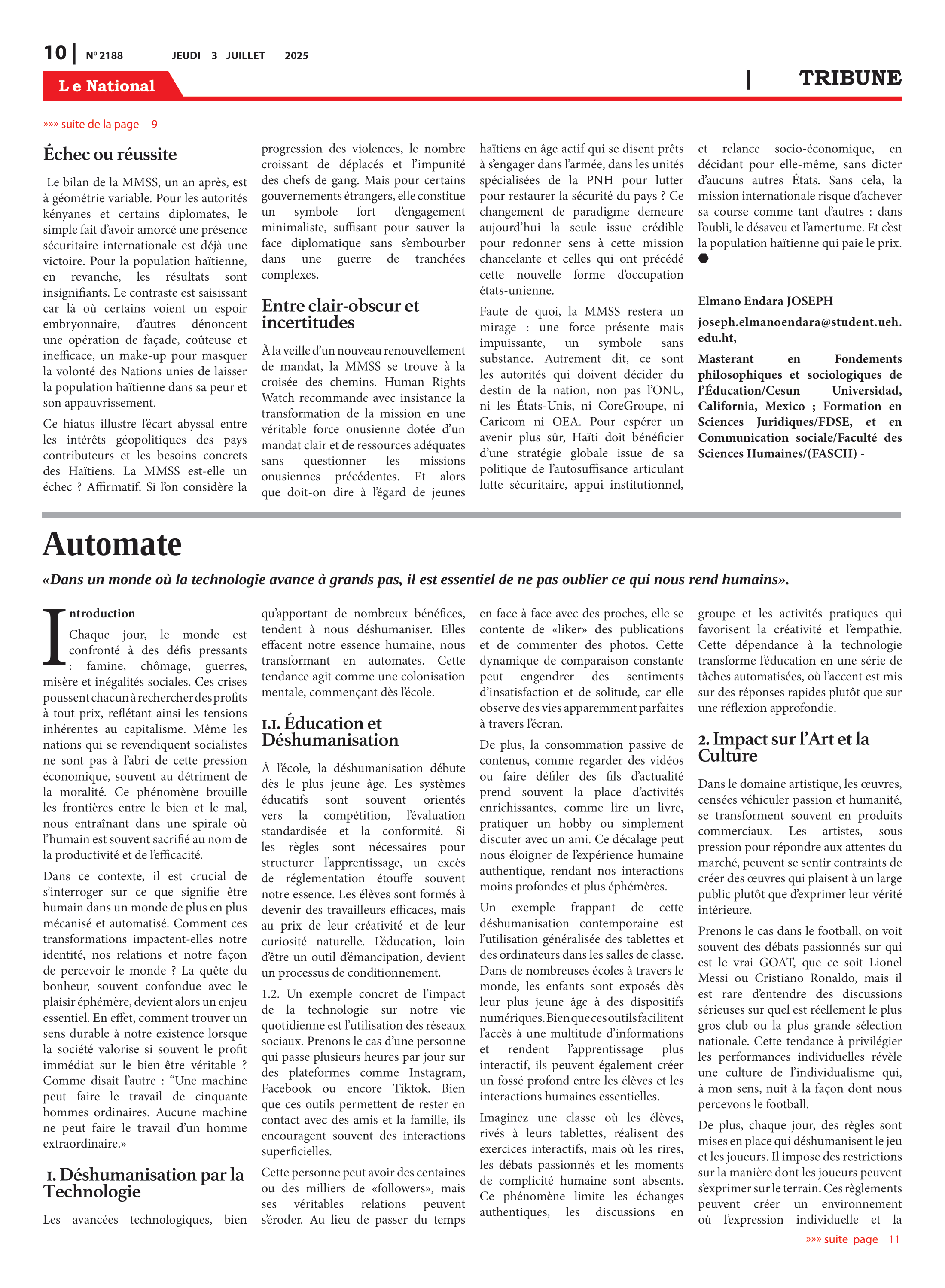 Page 10 de l'édition 2188
