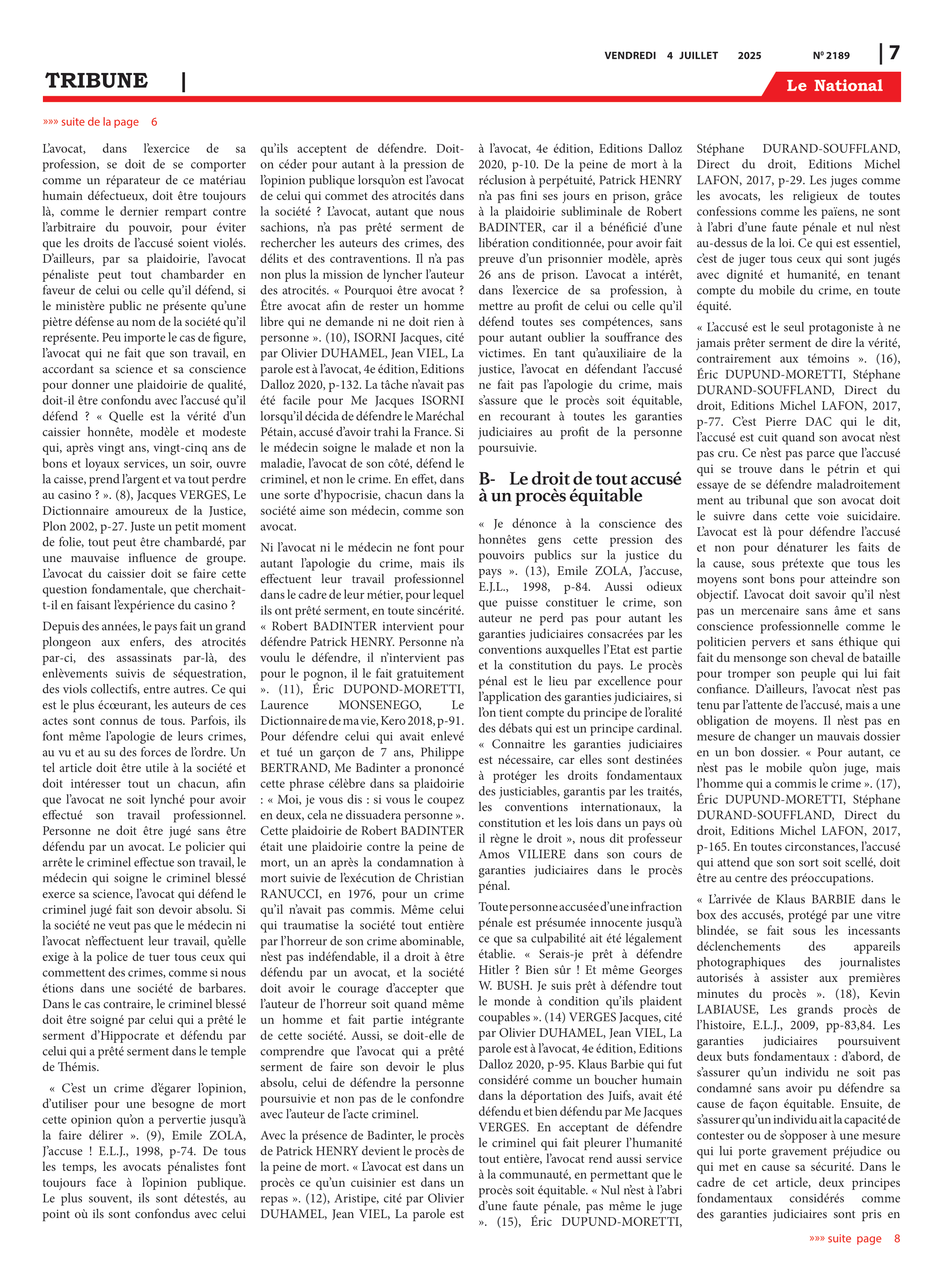 Page 7 de l'édition 2189