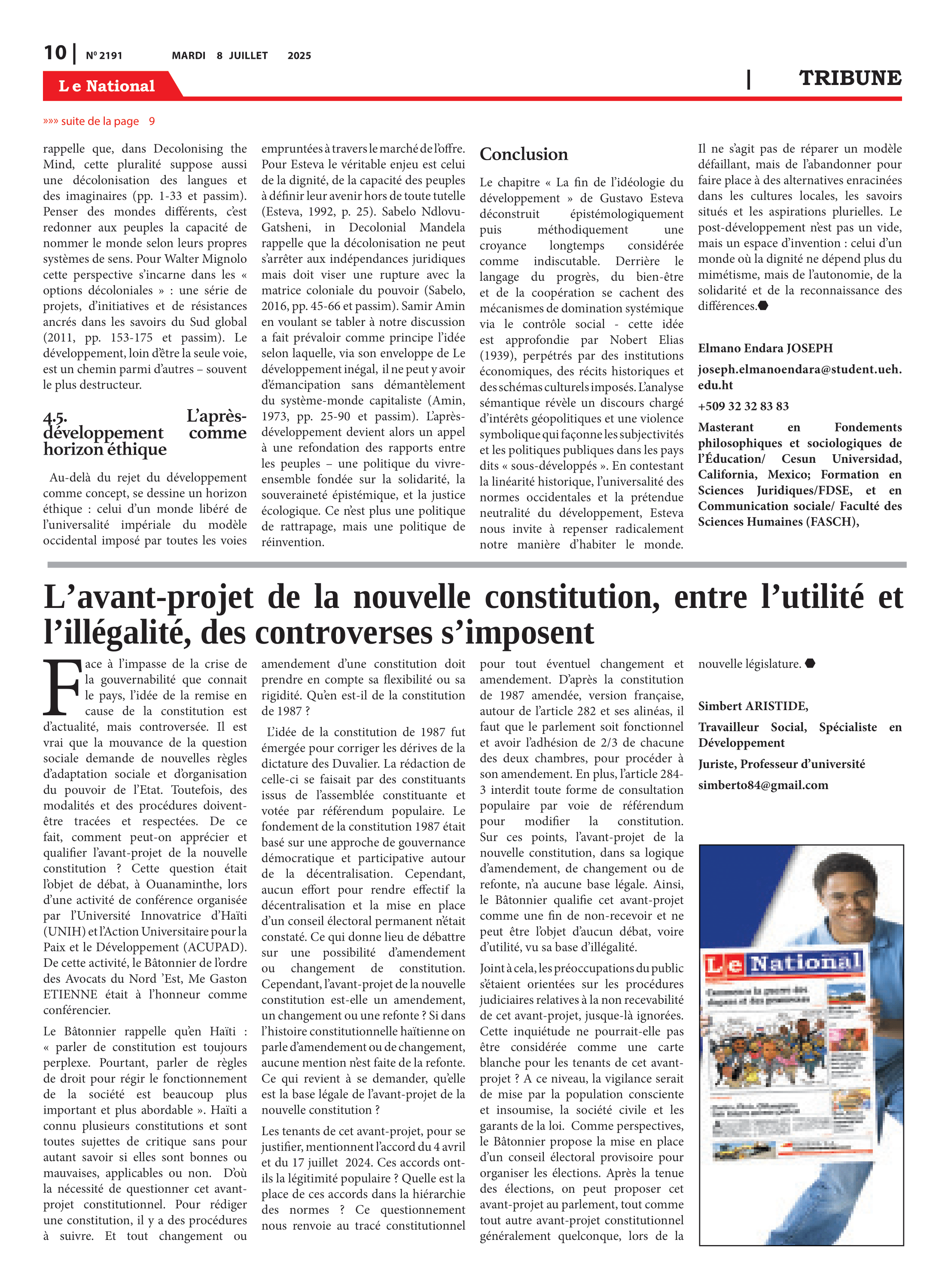 Page 10 de l'édition 2191