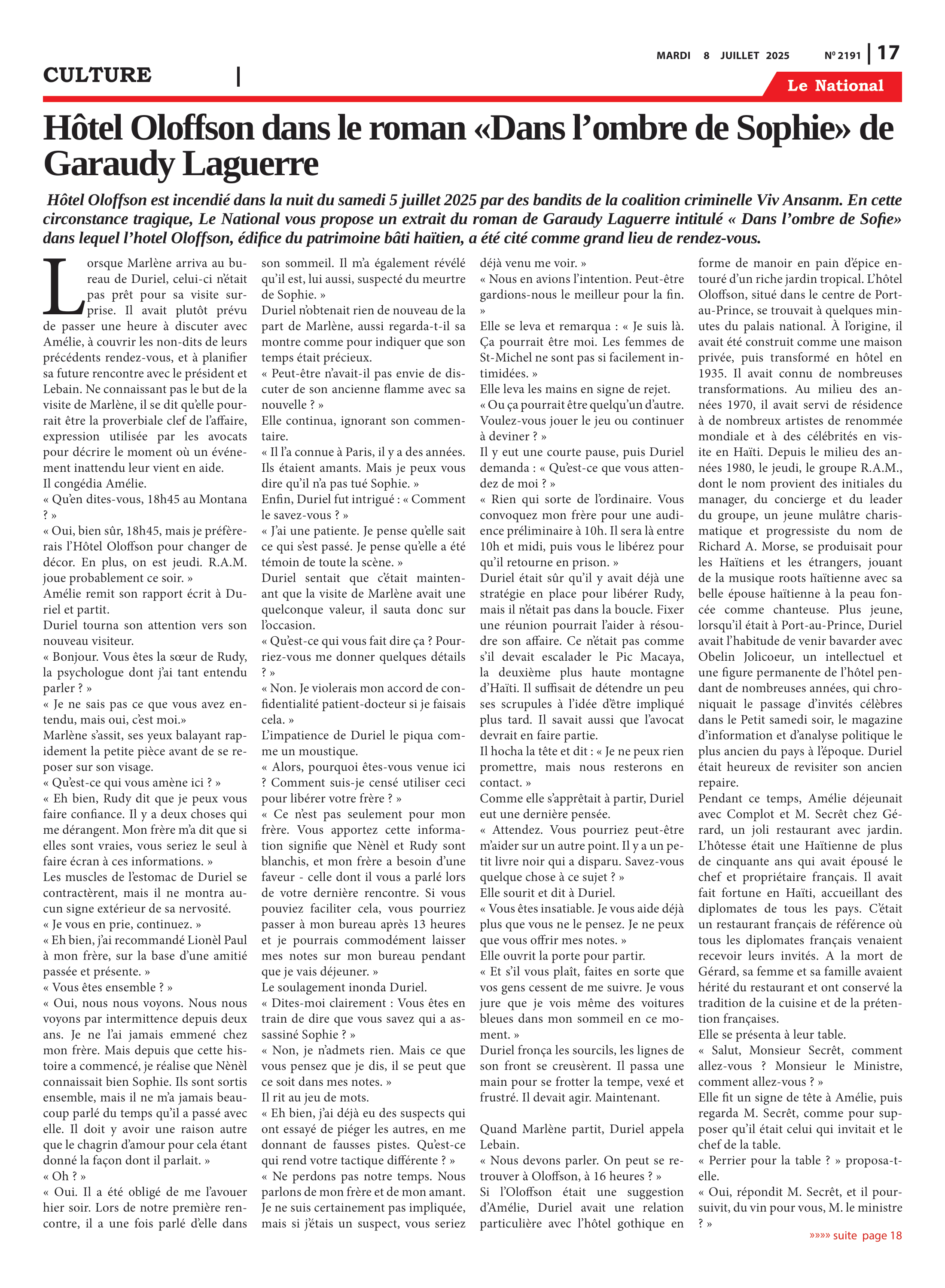 Page 17 de l'édition 2191