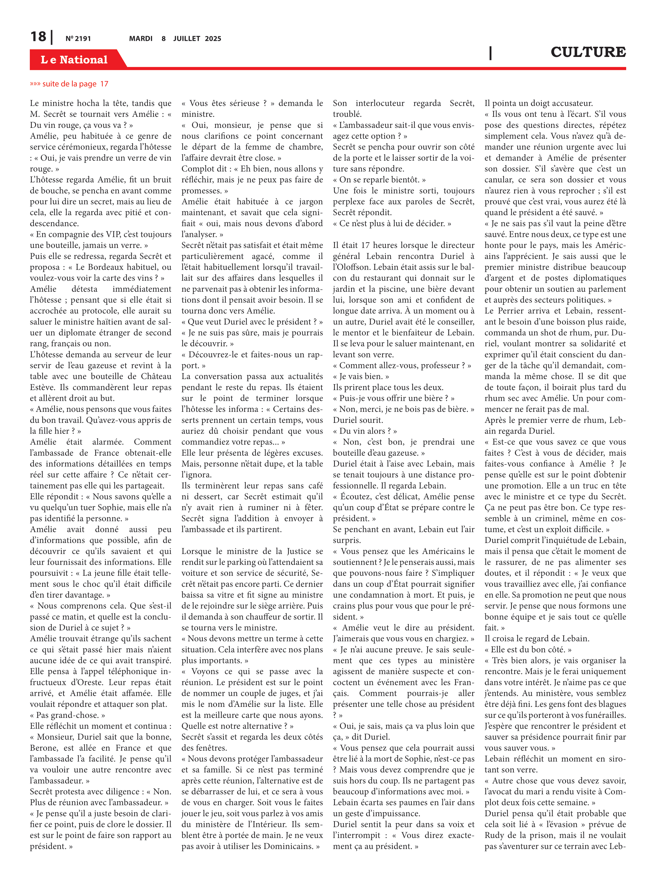 Page 18 de l'édition 2191