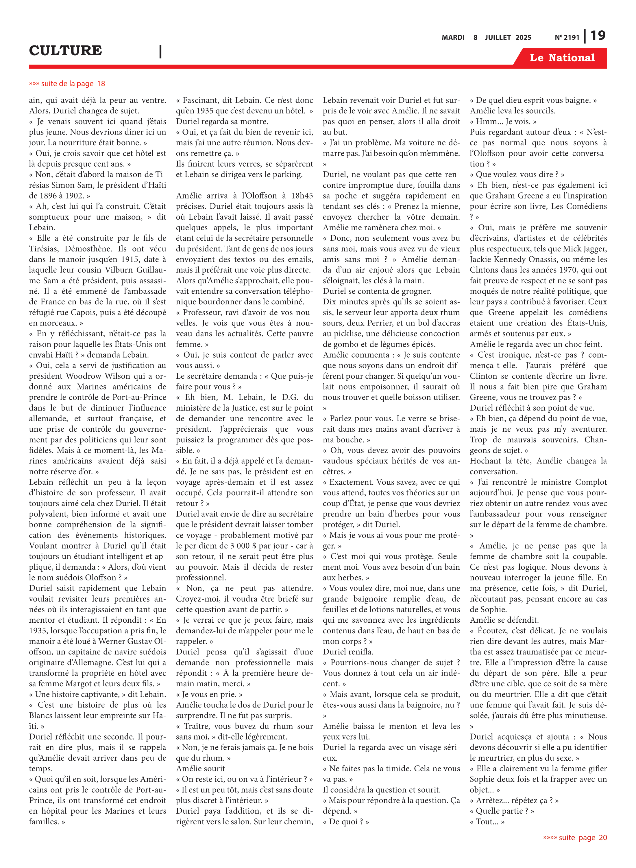 Page 19 de l'édition 2191
