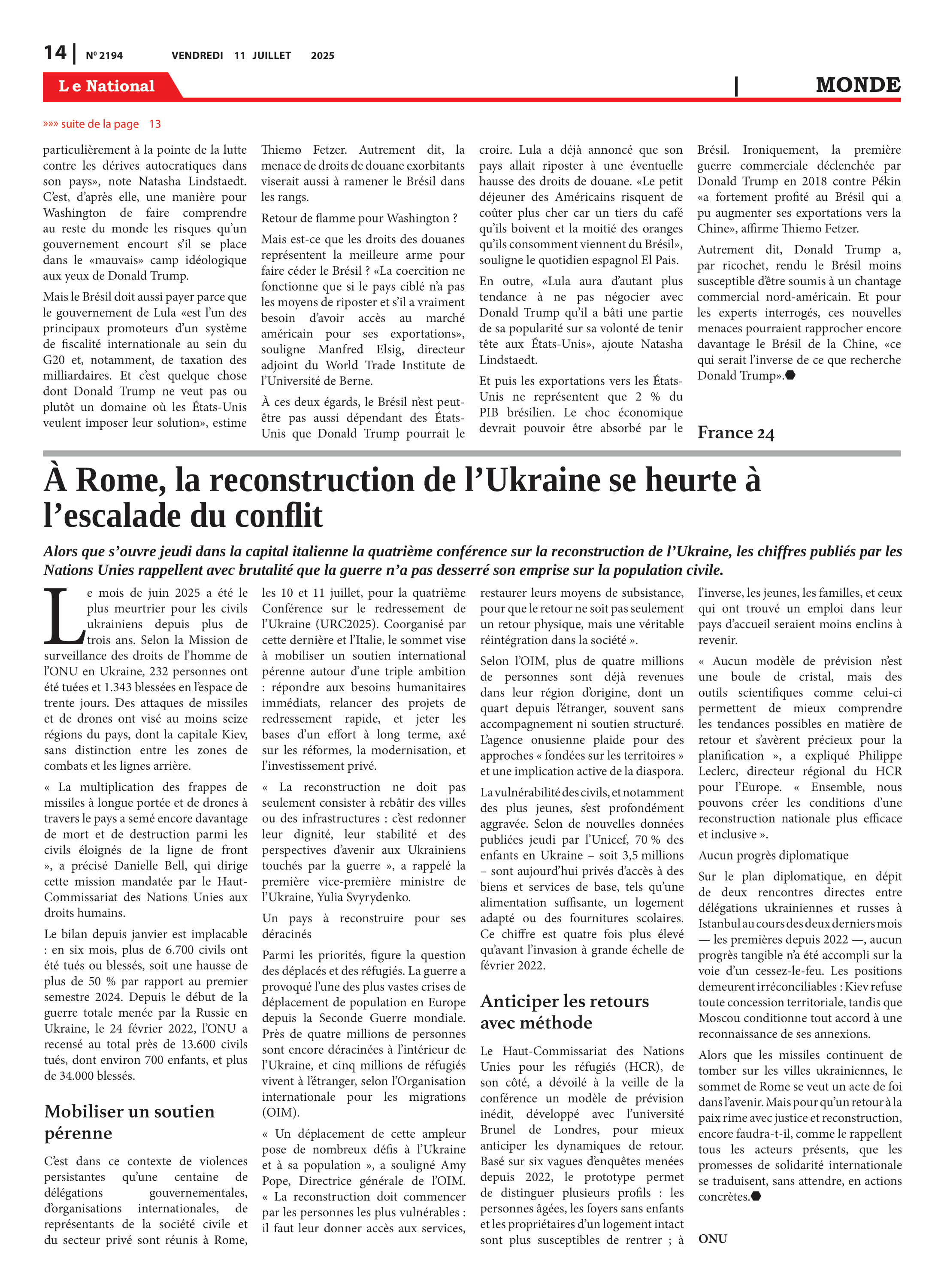 Page 14 de l'édition 2194