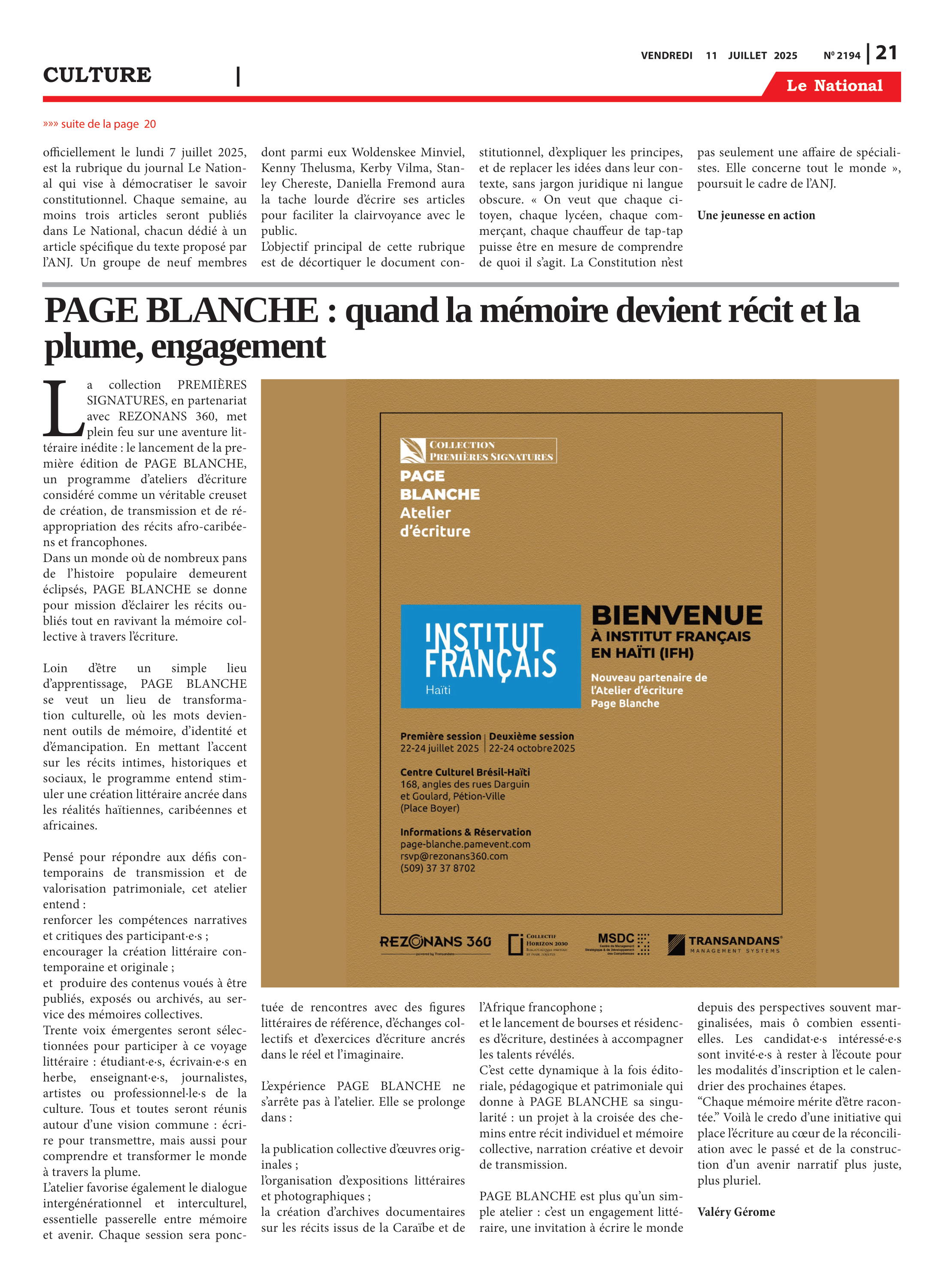 Page 20 de l'édition 2194