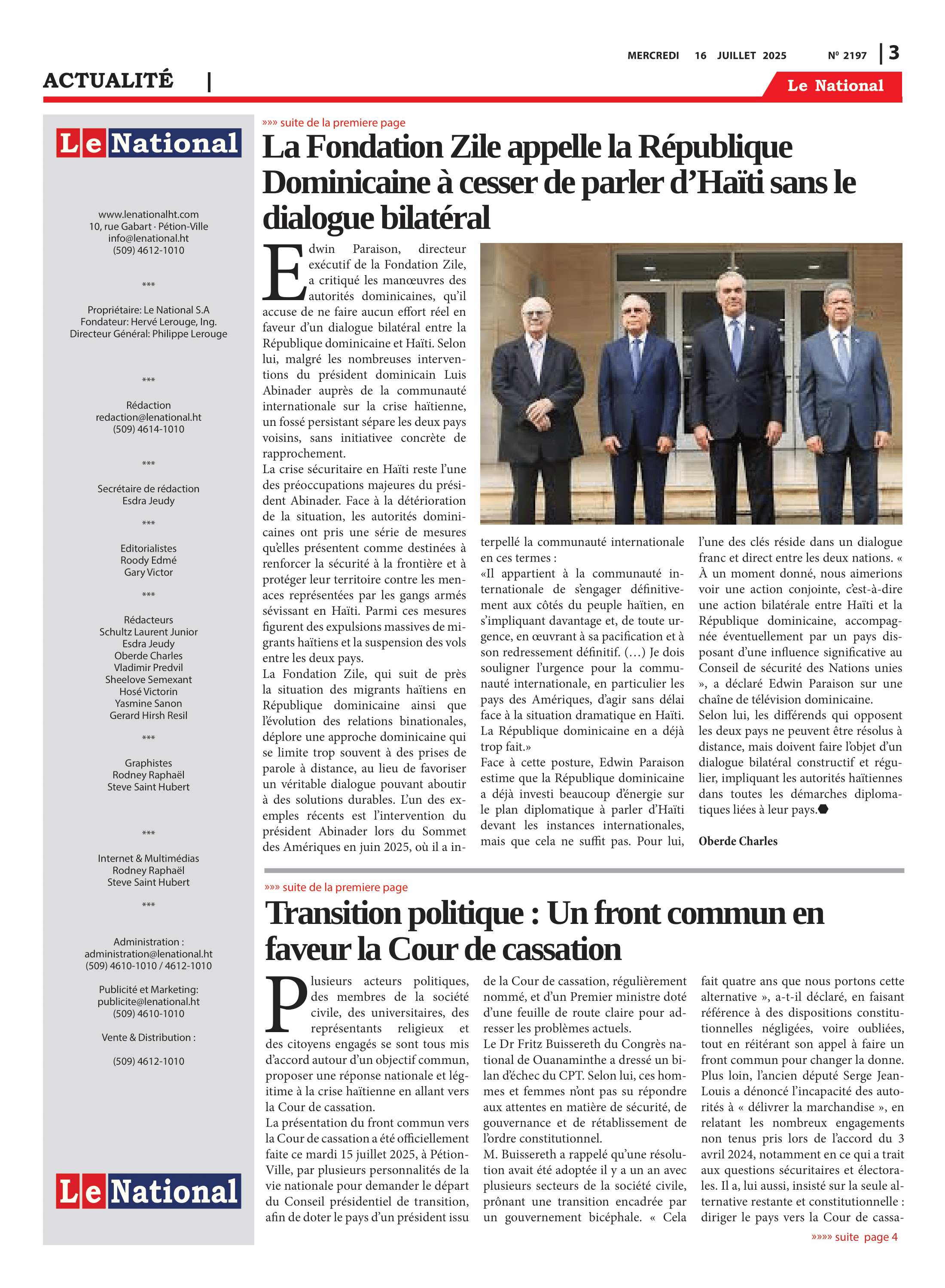 Page 3 de l'édition 2197