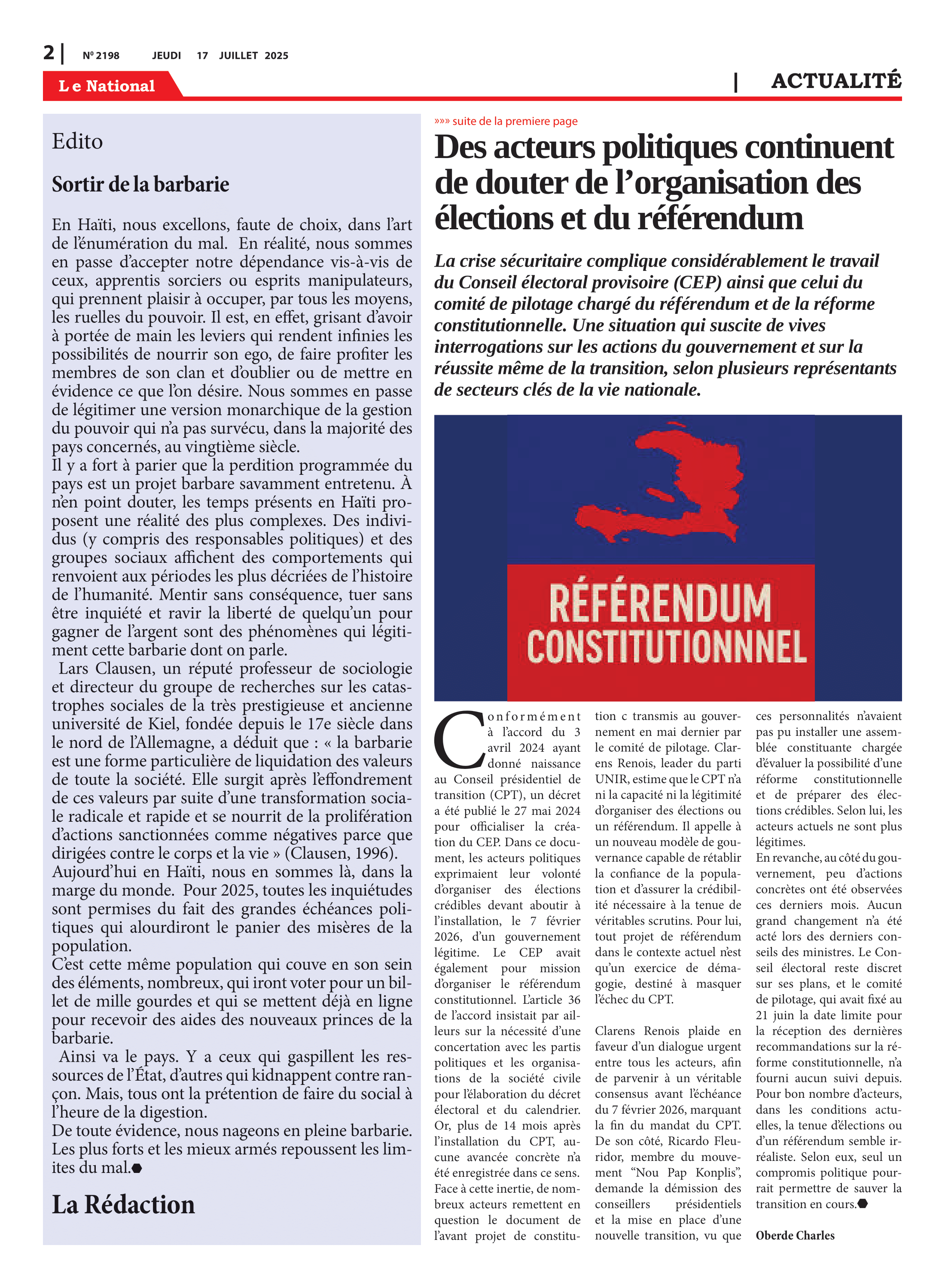 Page 2 de l'édition 2198