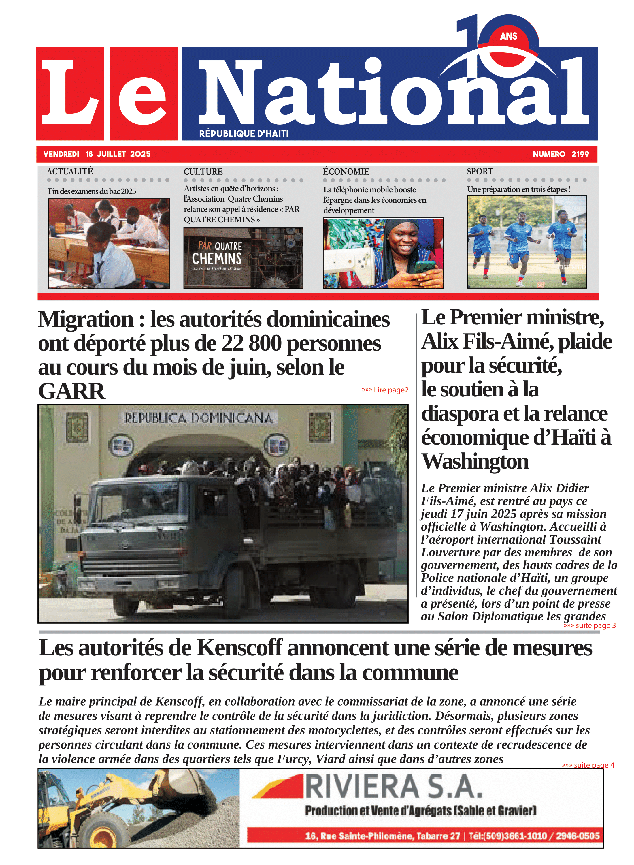 Page 1 de l'édition 2199