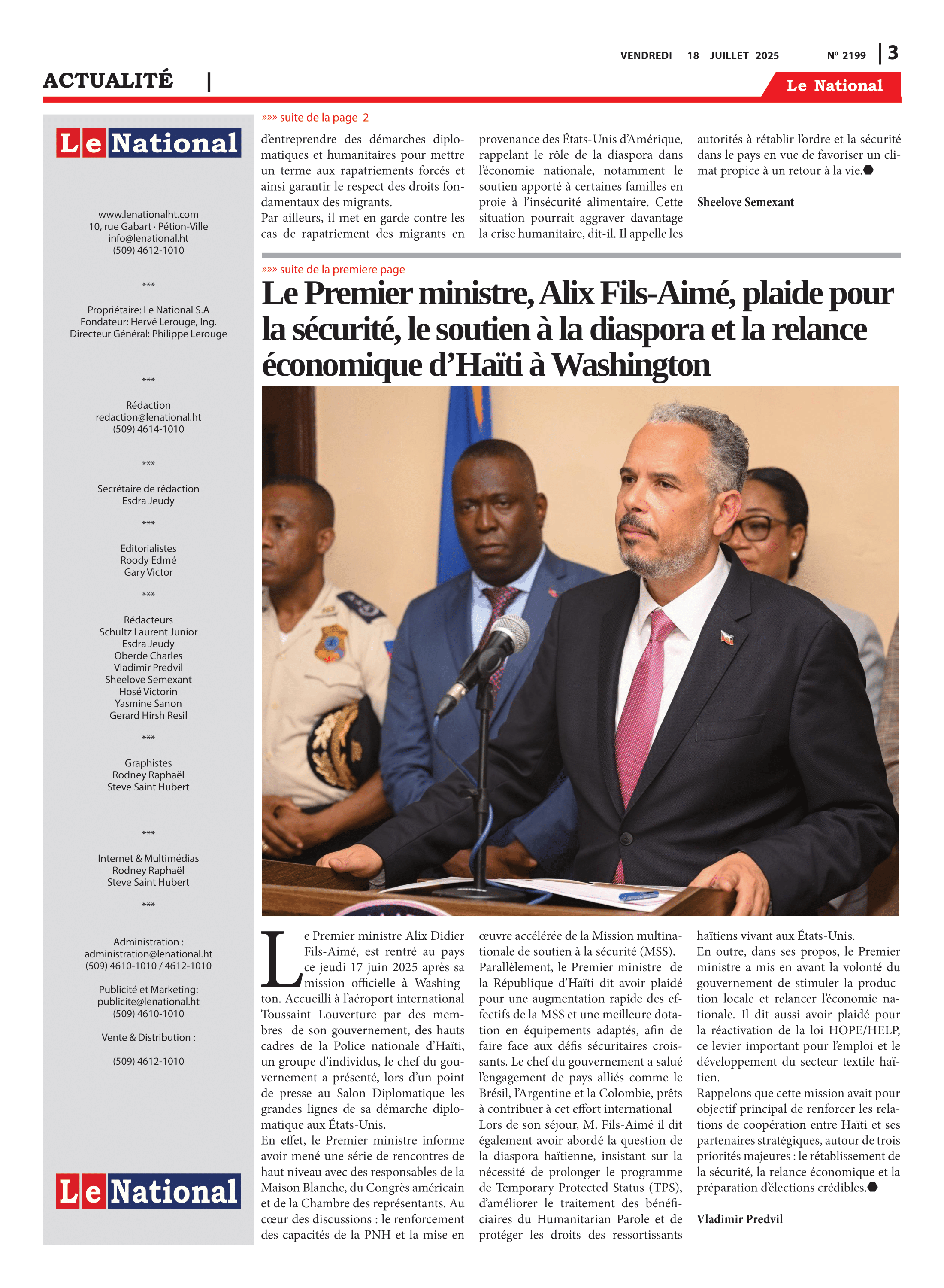 Page 3 de l'édition 2199