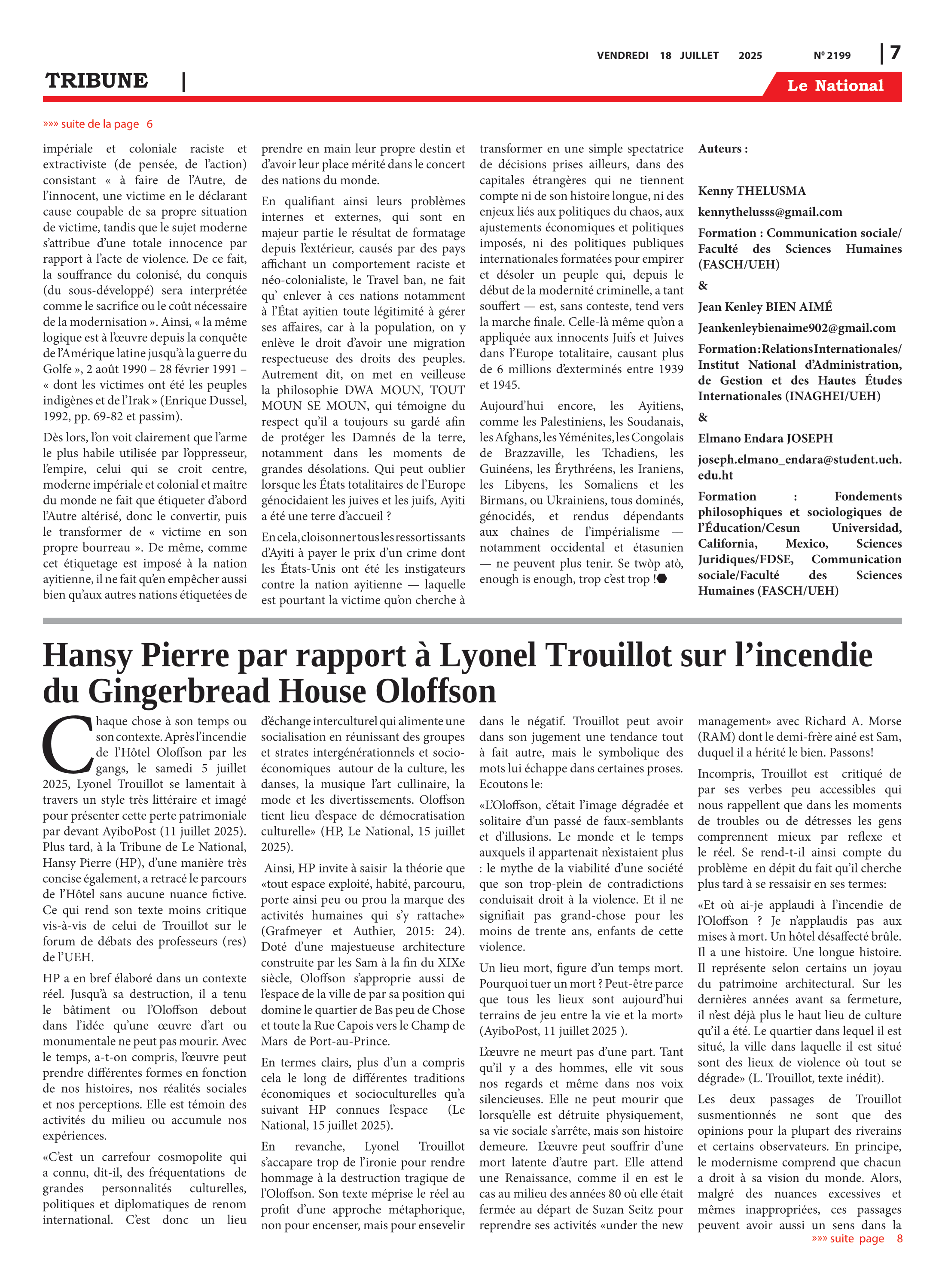 Page 7 de l'édition 2199