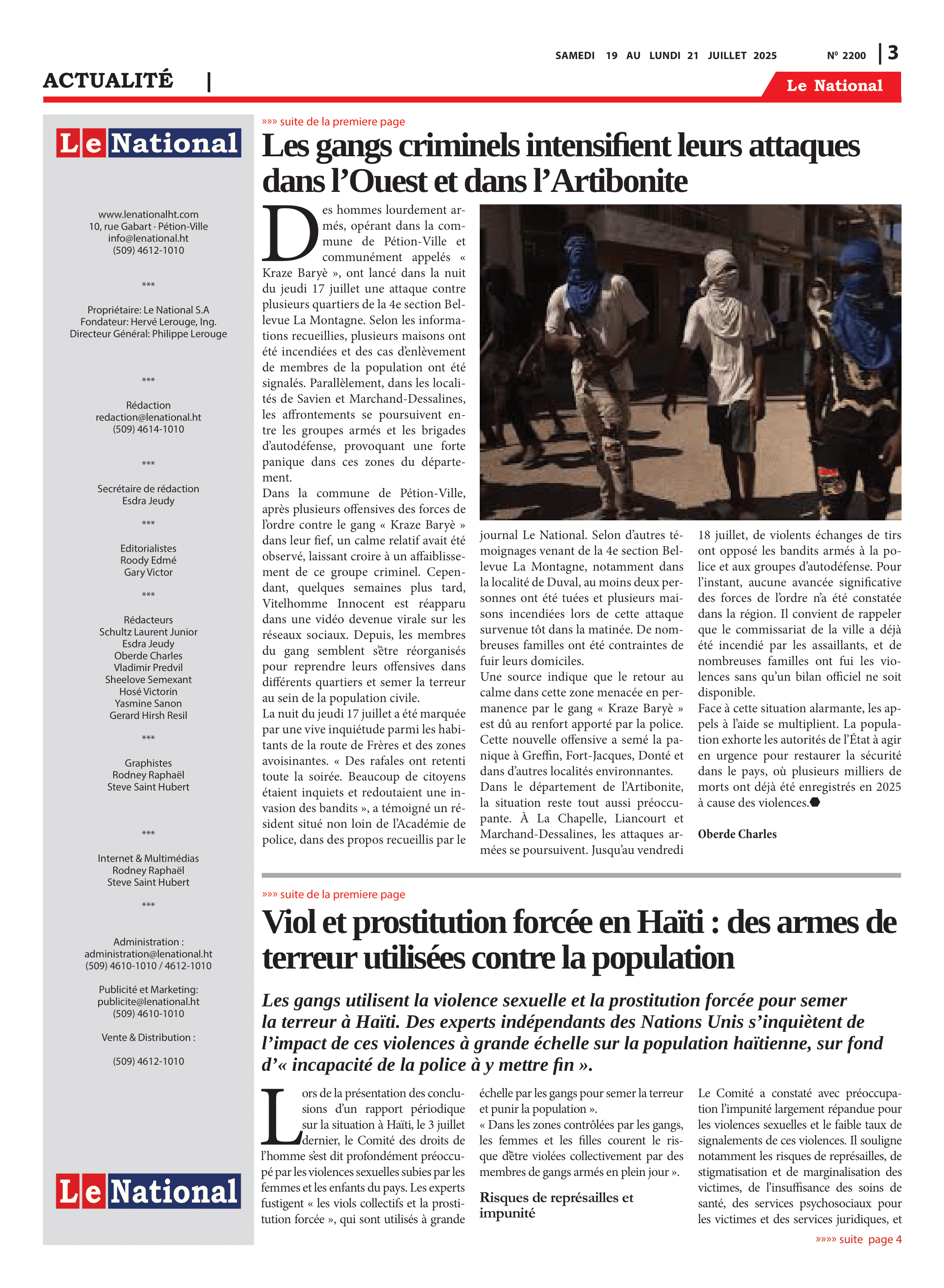 Page 3 de l'édition 2200