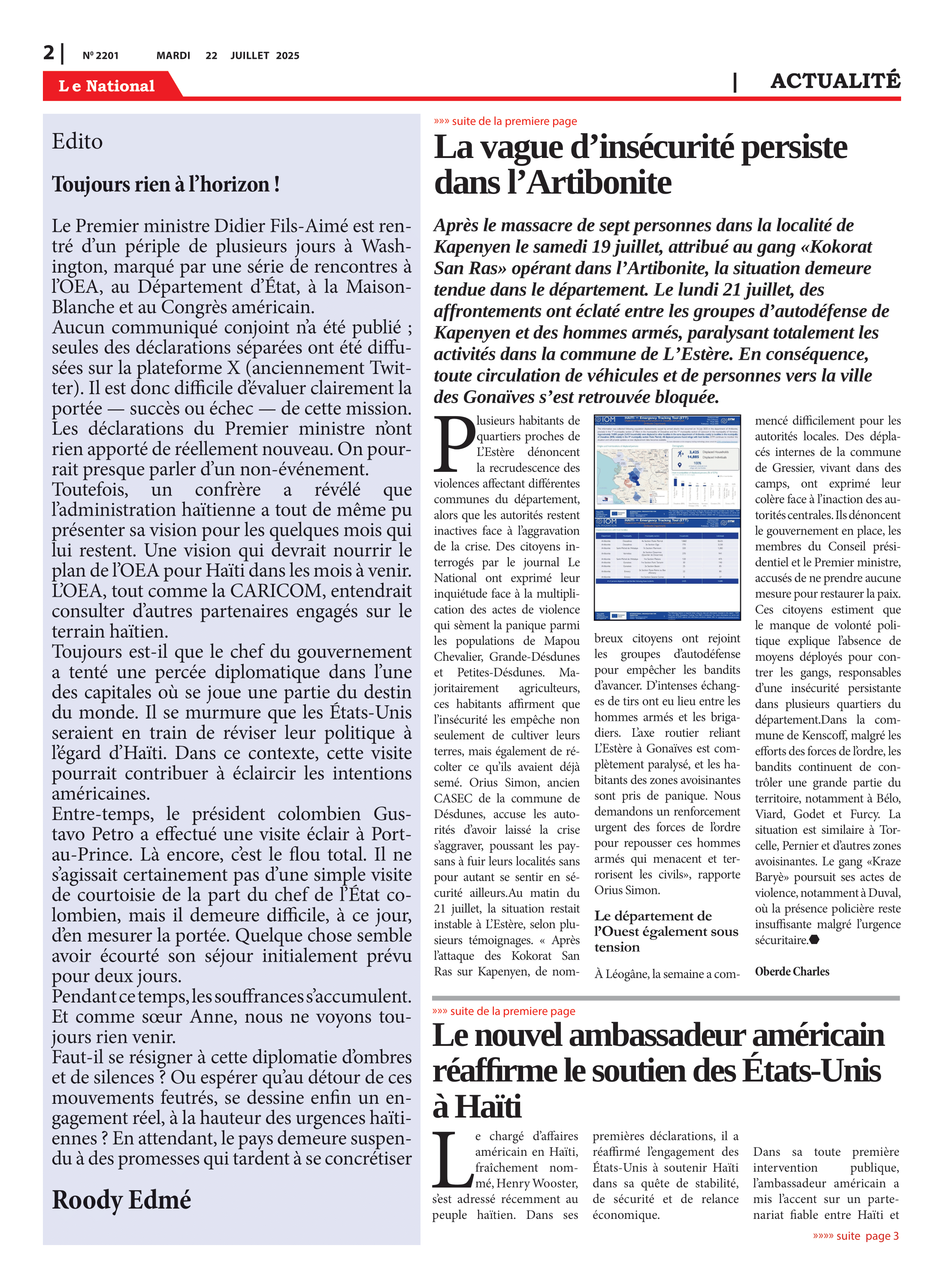 Page 2 de l'édition 2201