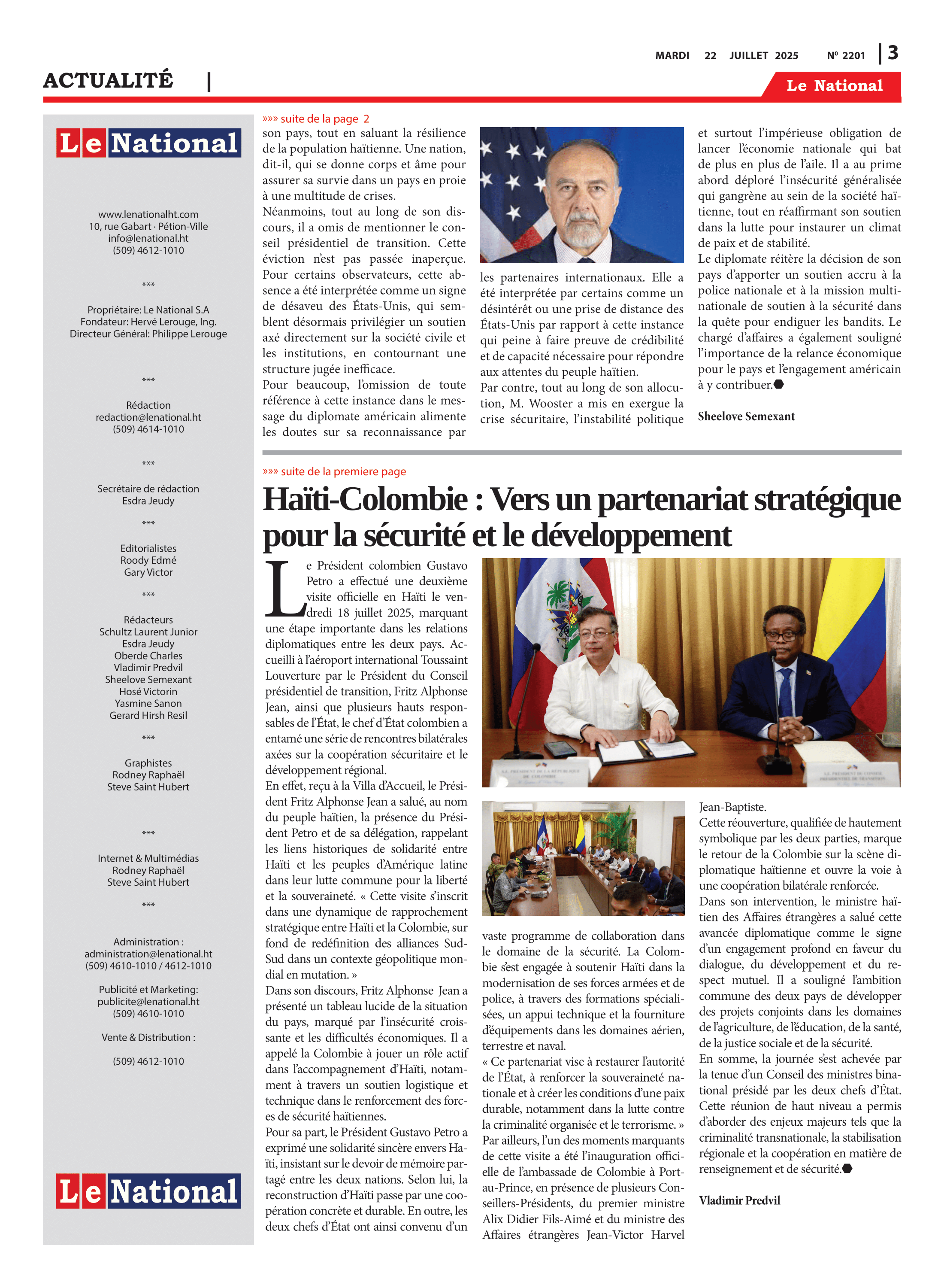 Page 3 de l'édition 2201