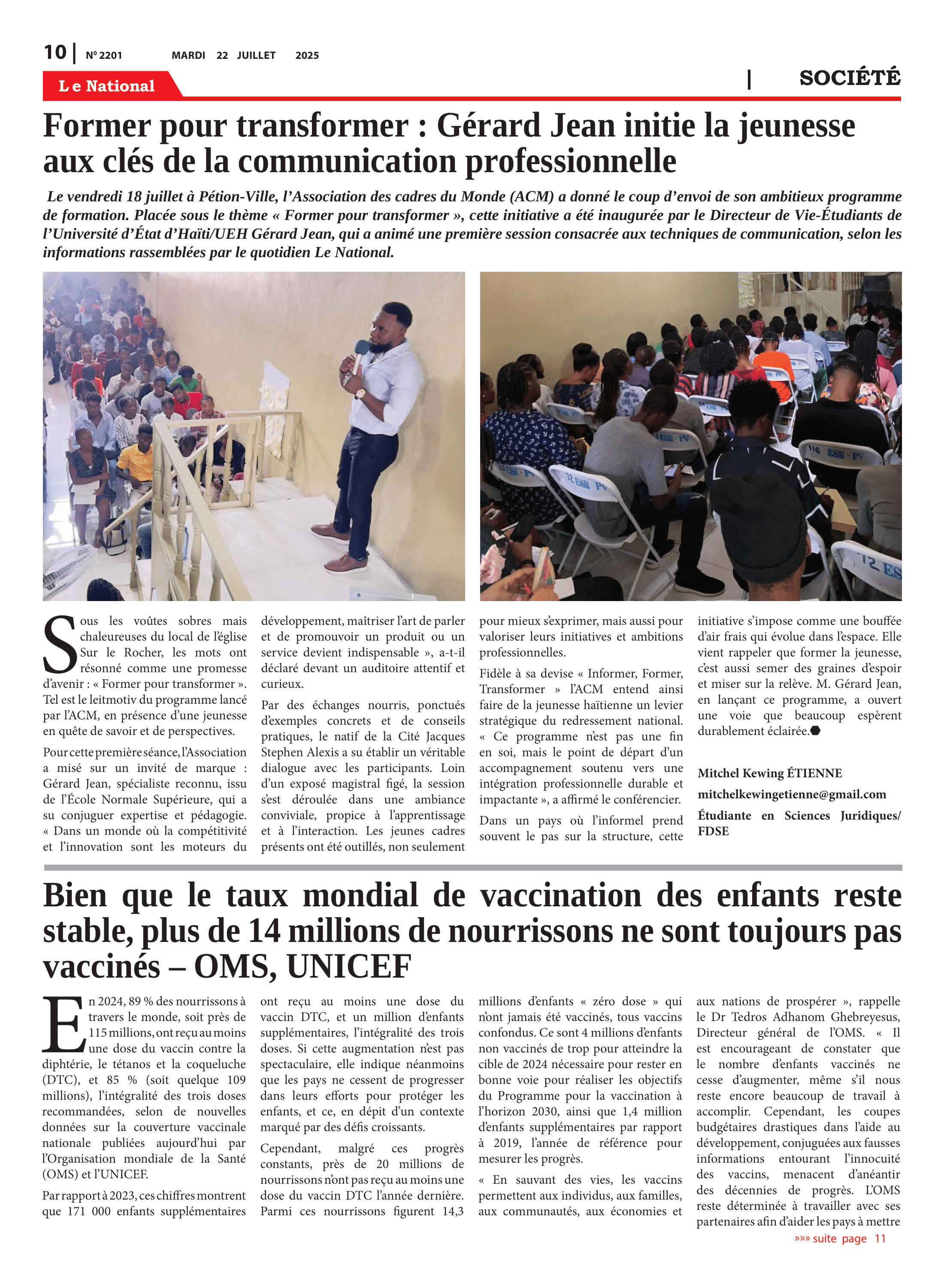 Page 10 de l'édition 2201