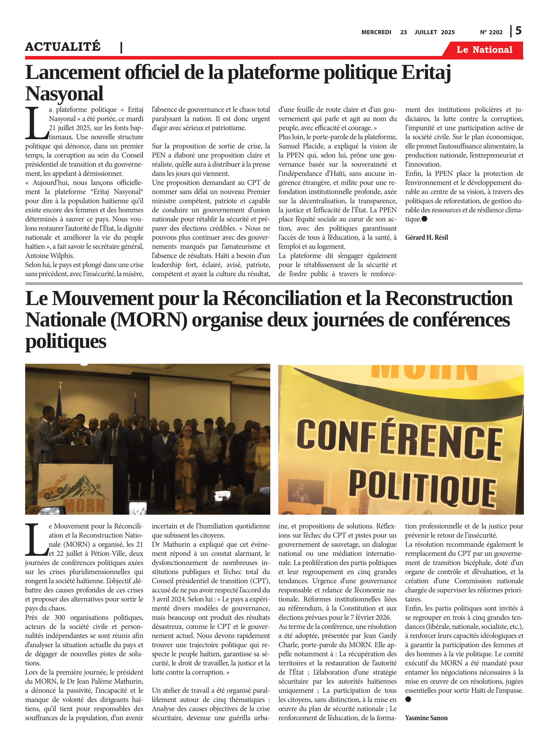 Page 5 de l'édition 2202