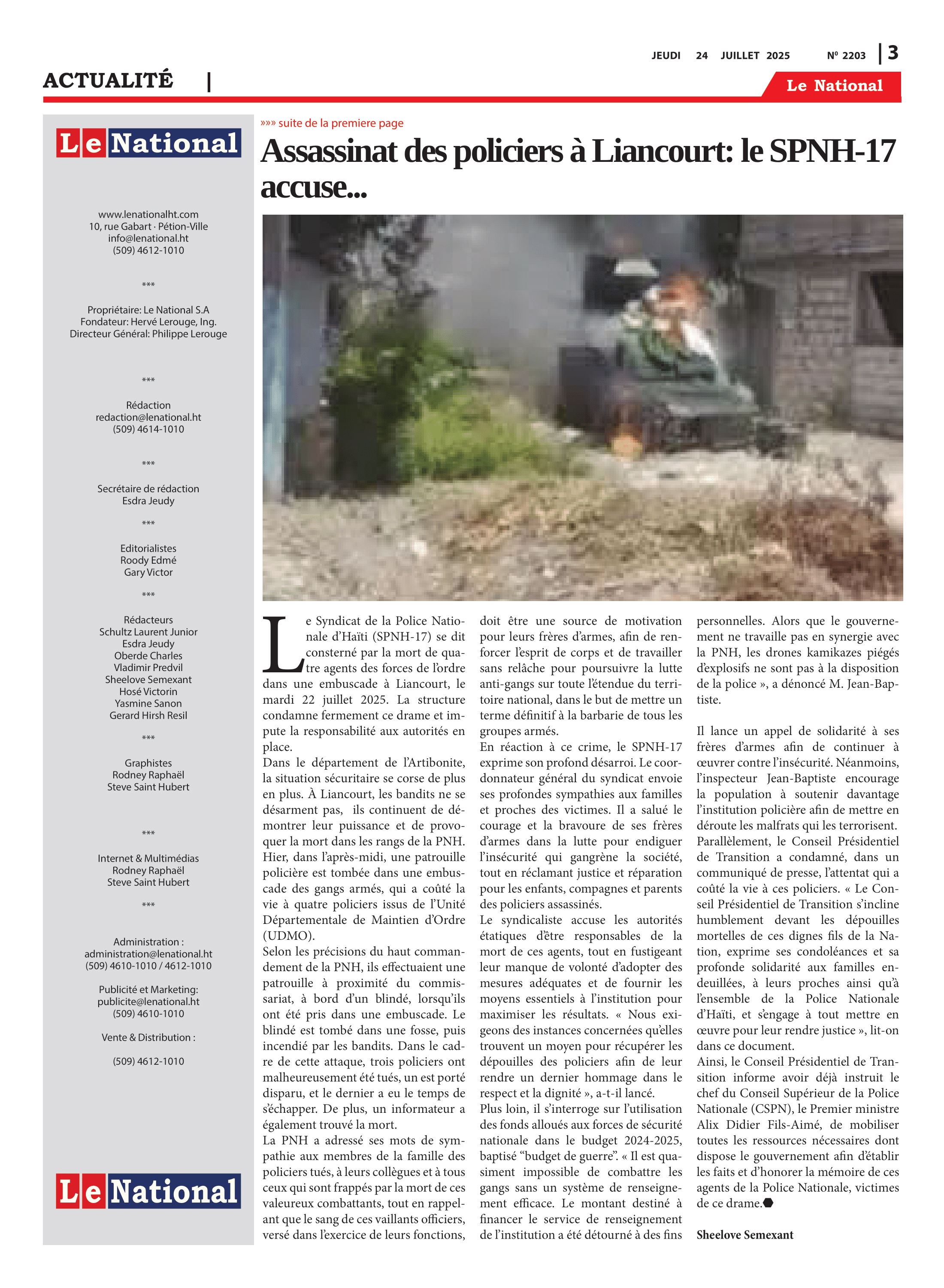 Page 3 de l'édition 2203