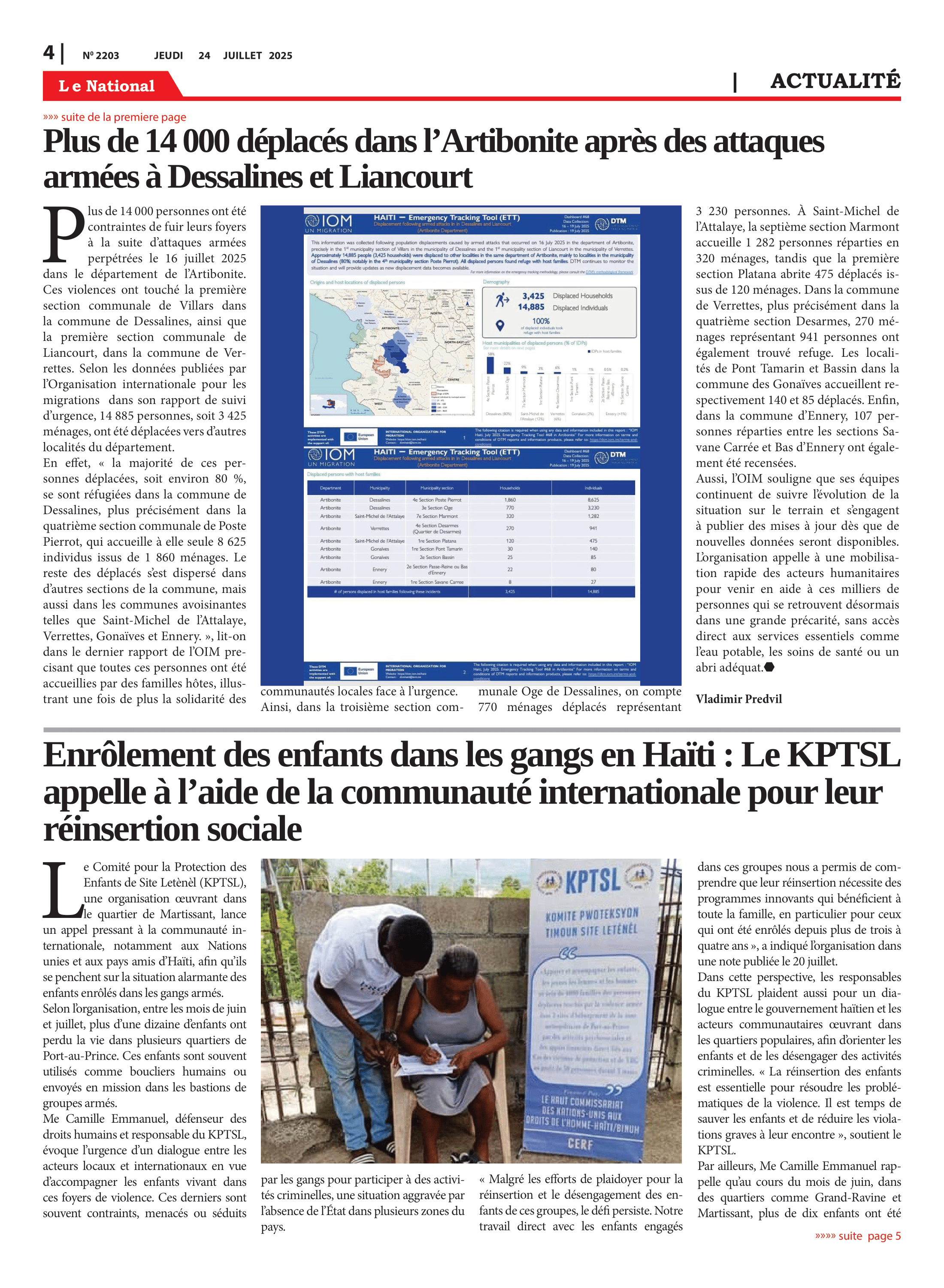 Page 4 de l'édition 2203