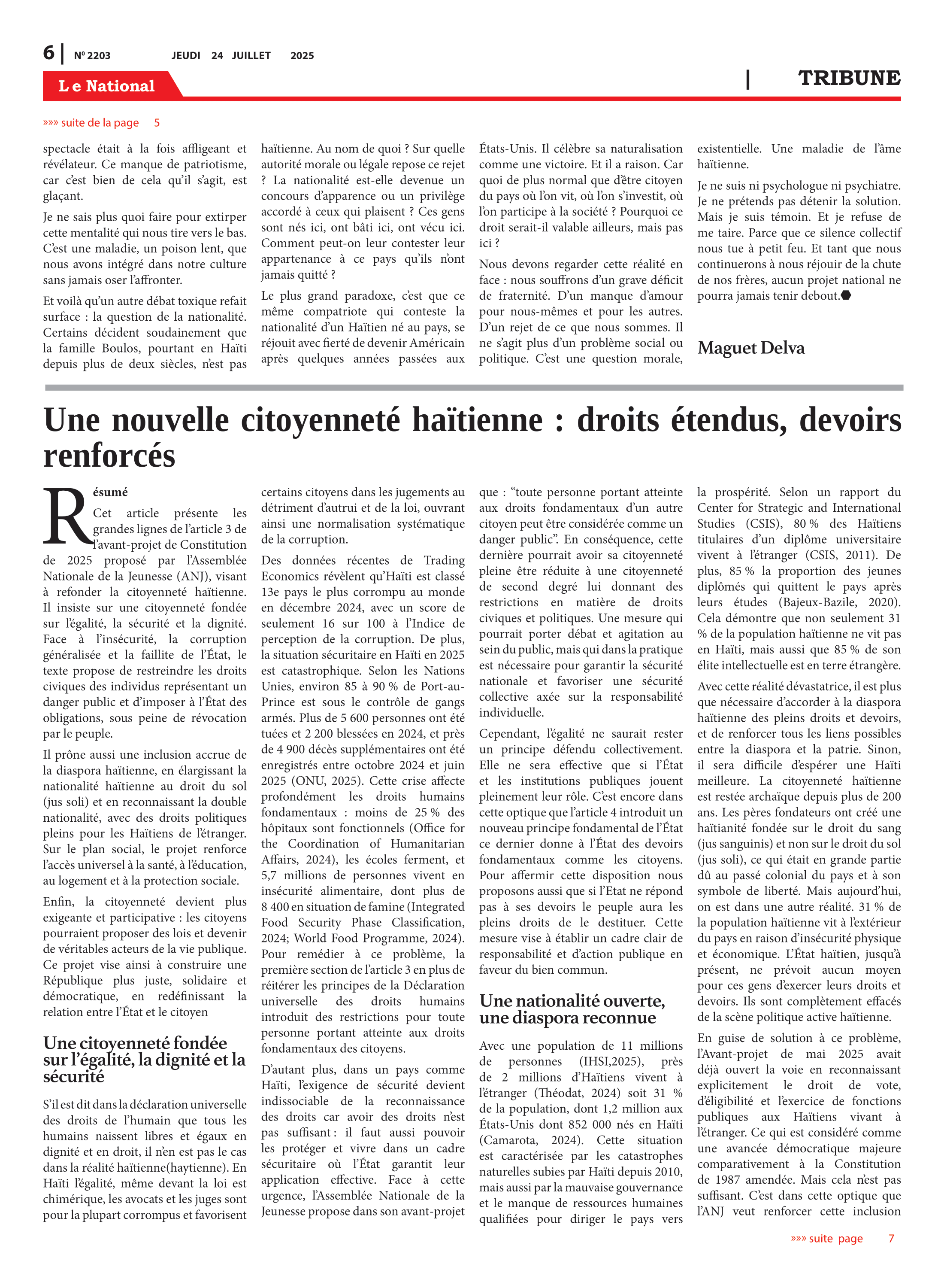 Page 7 de l'édition 2203