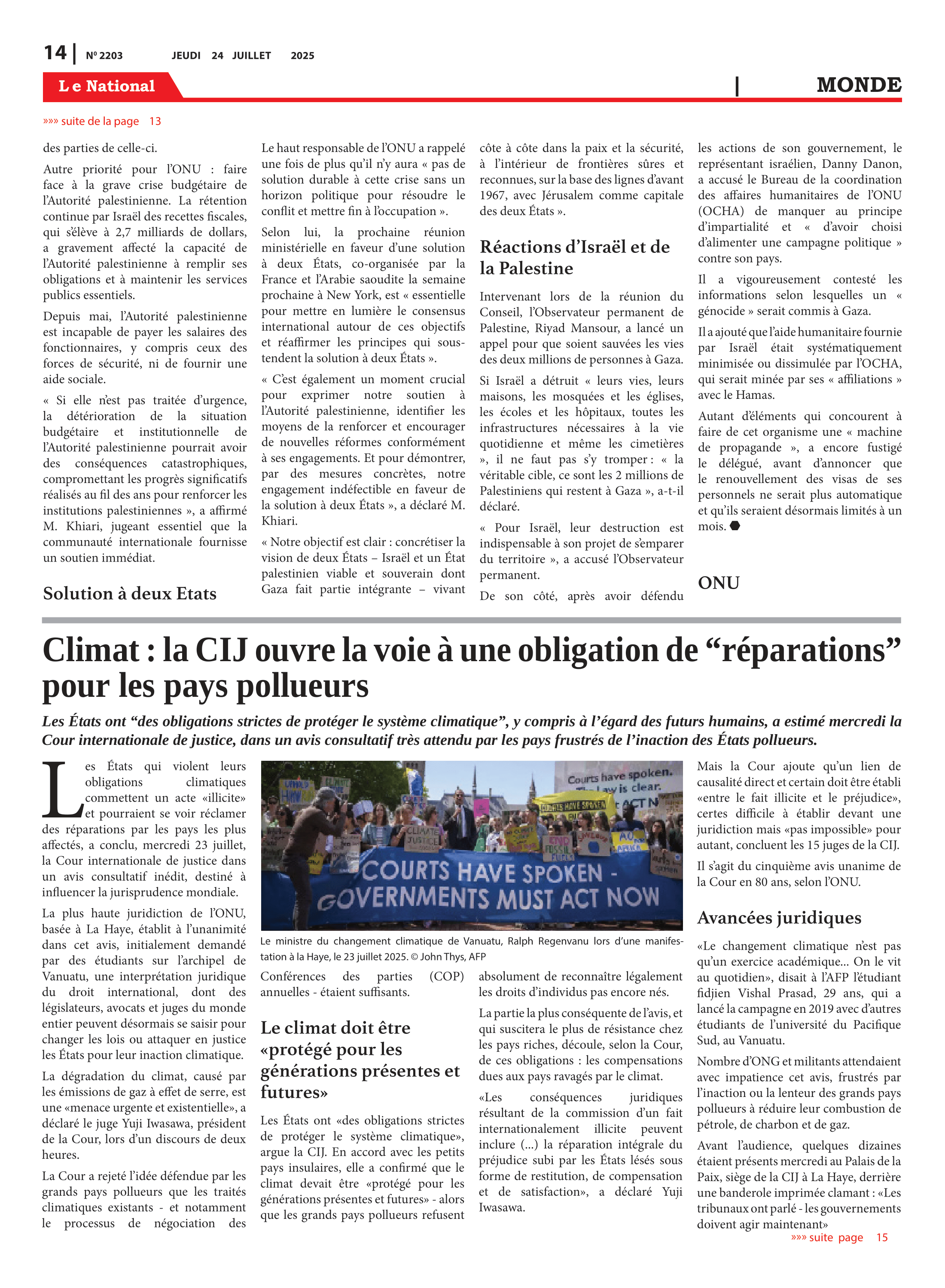Page 15 de l'édition 2203