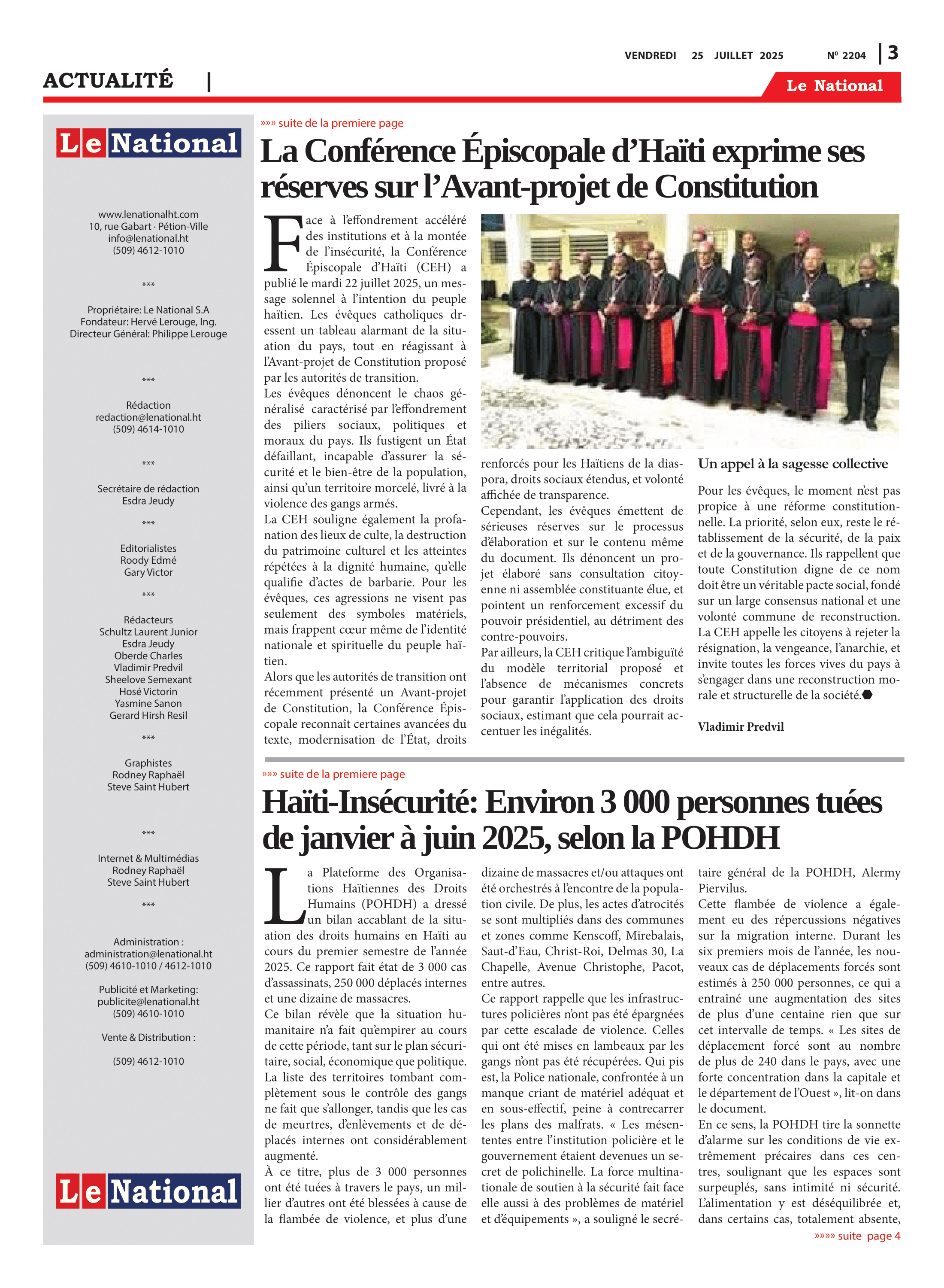 Page 3 de l'édition 2204