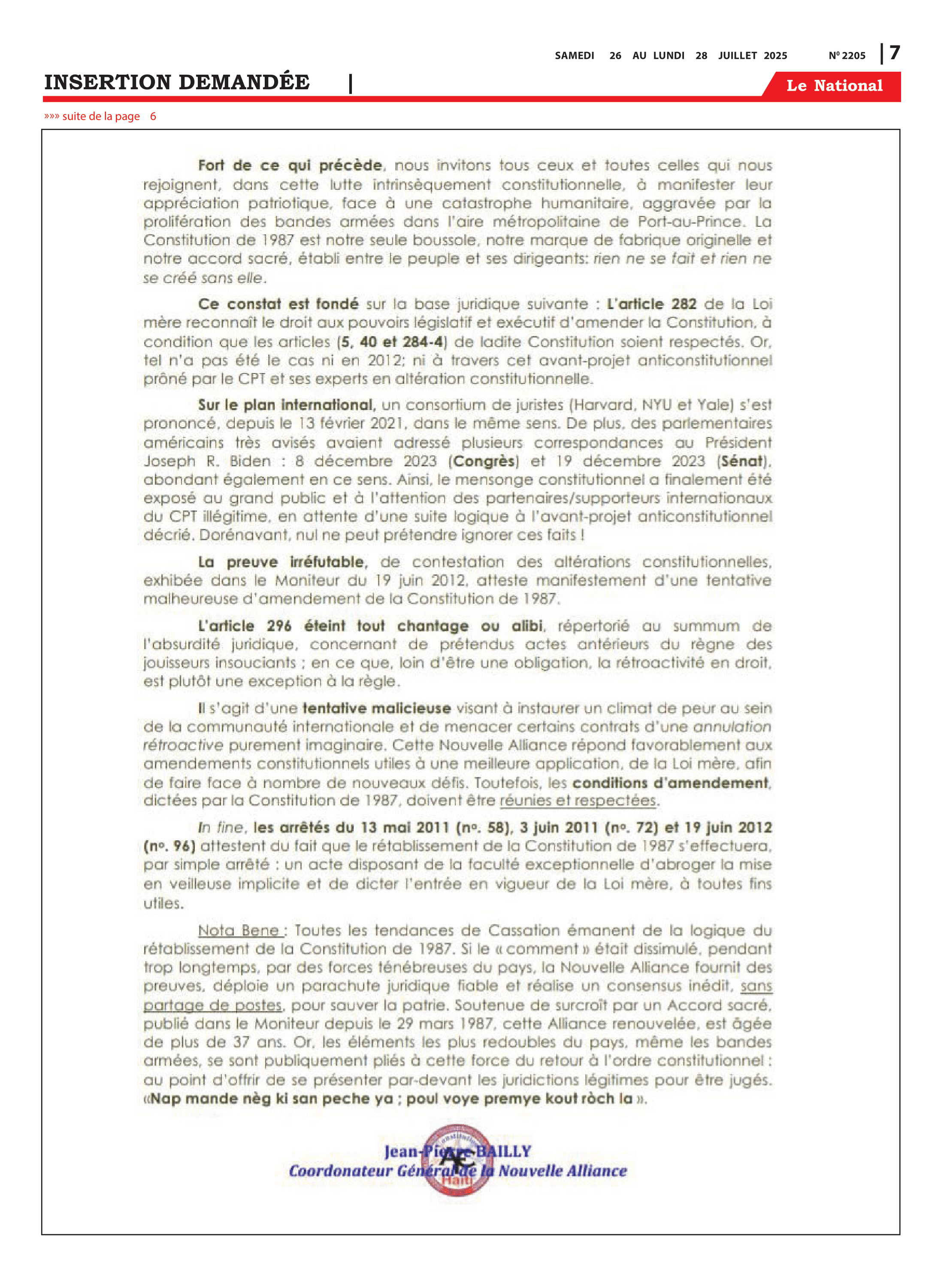 Page 7 de l'édition 2205