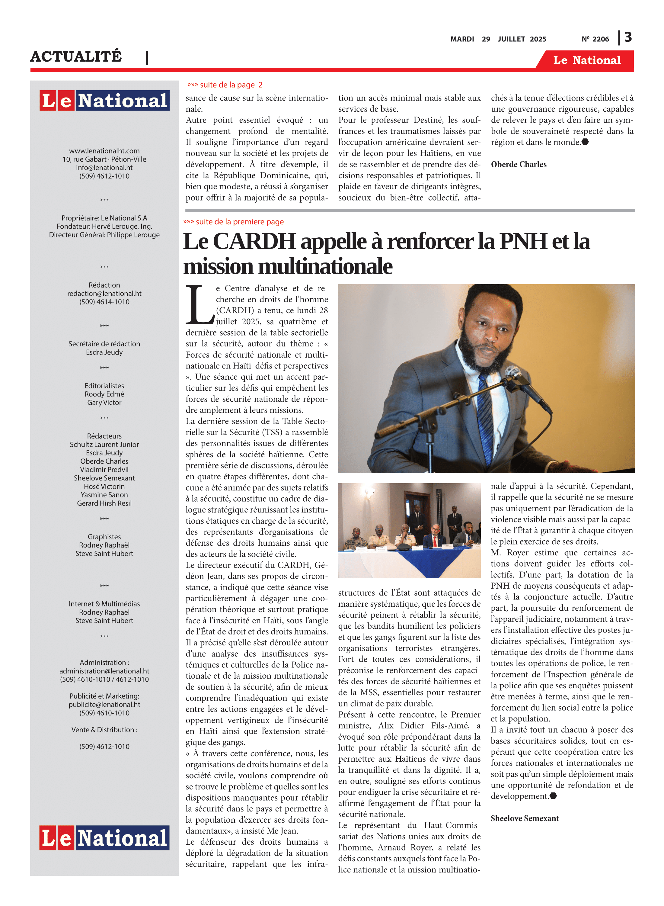 Page 3 de l'édition 2206