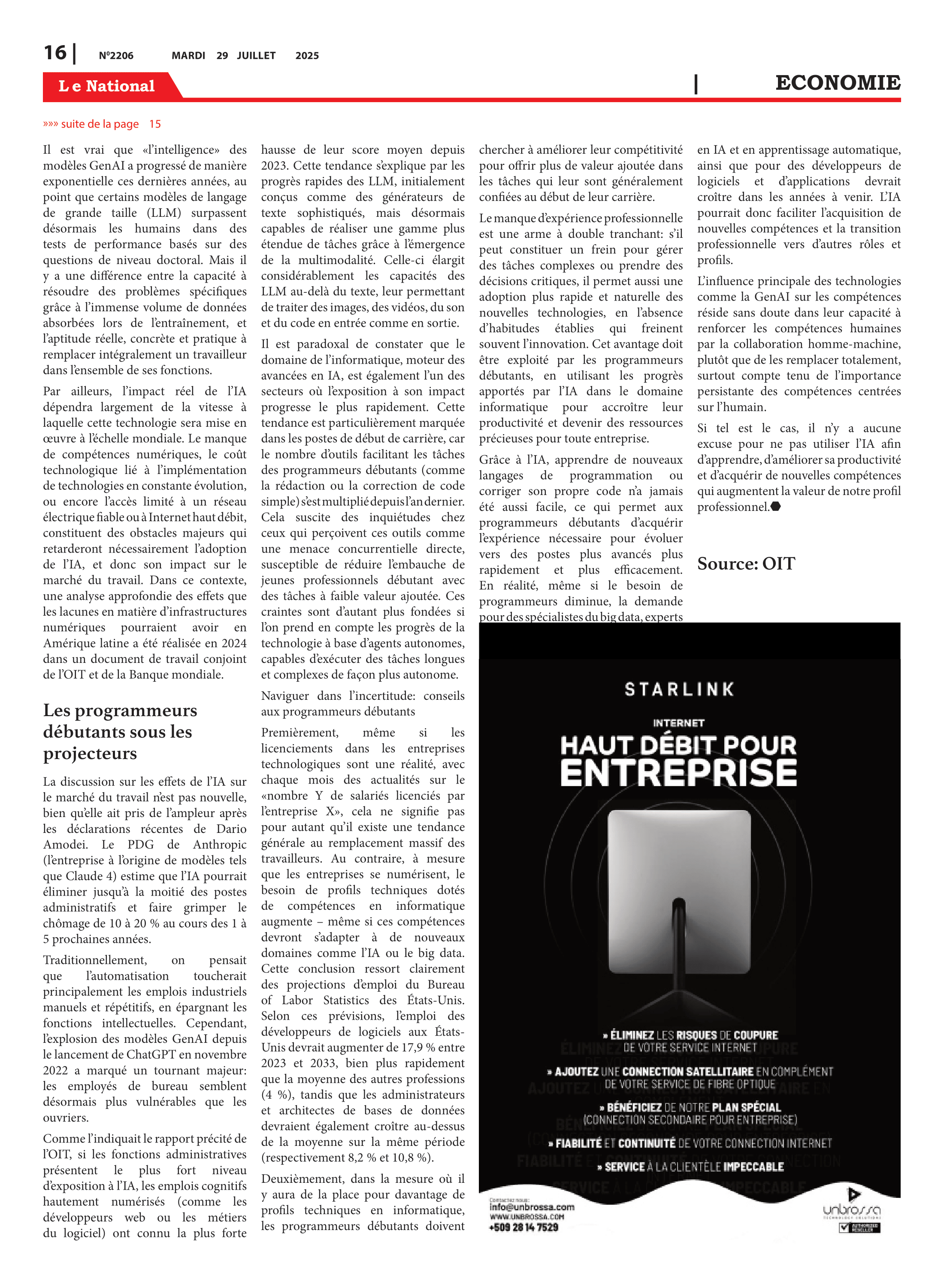 Page 16 de l'édition 2206