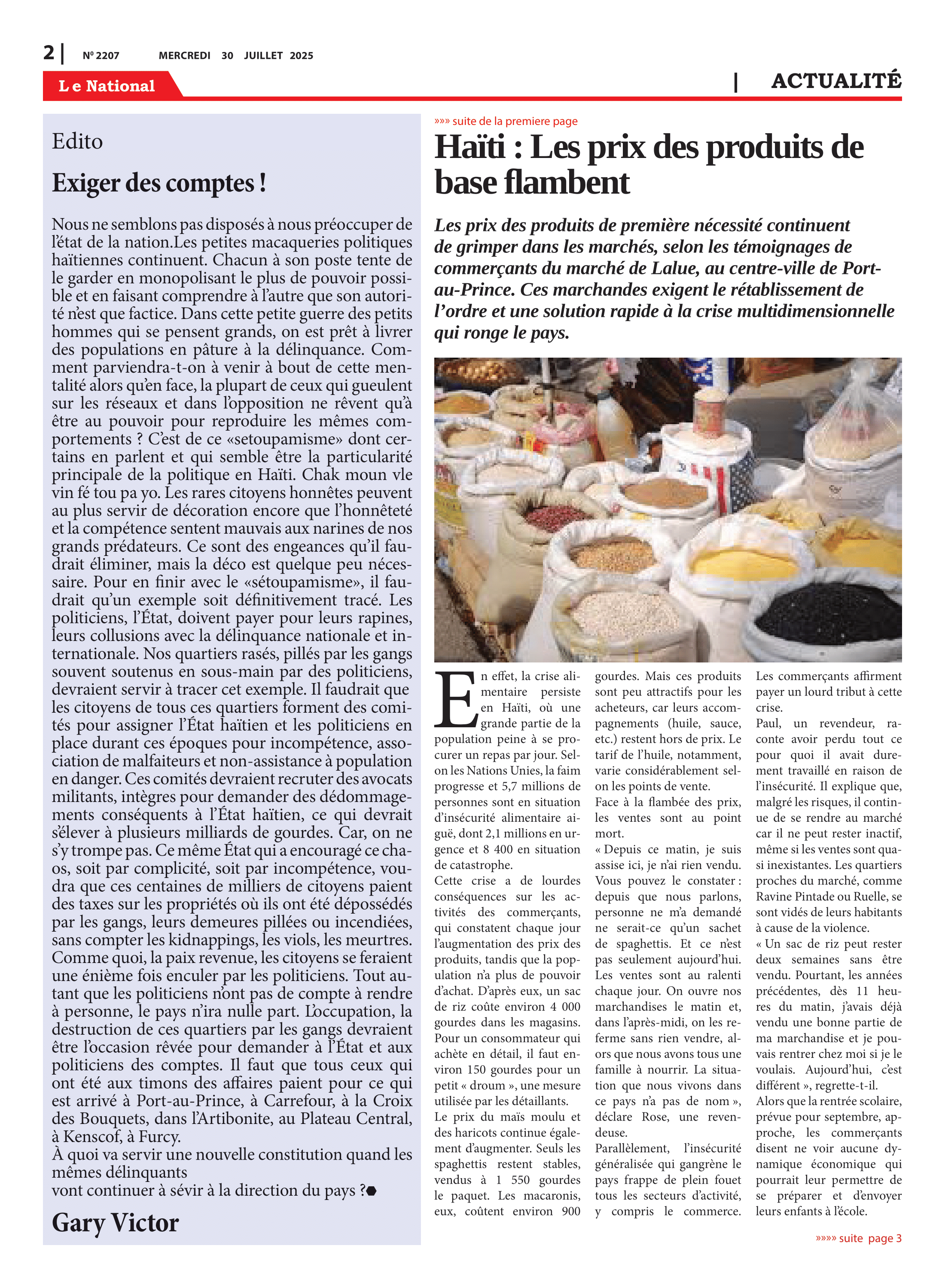 Page 2 de l'édition 2207