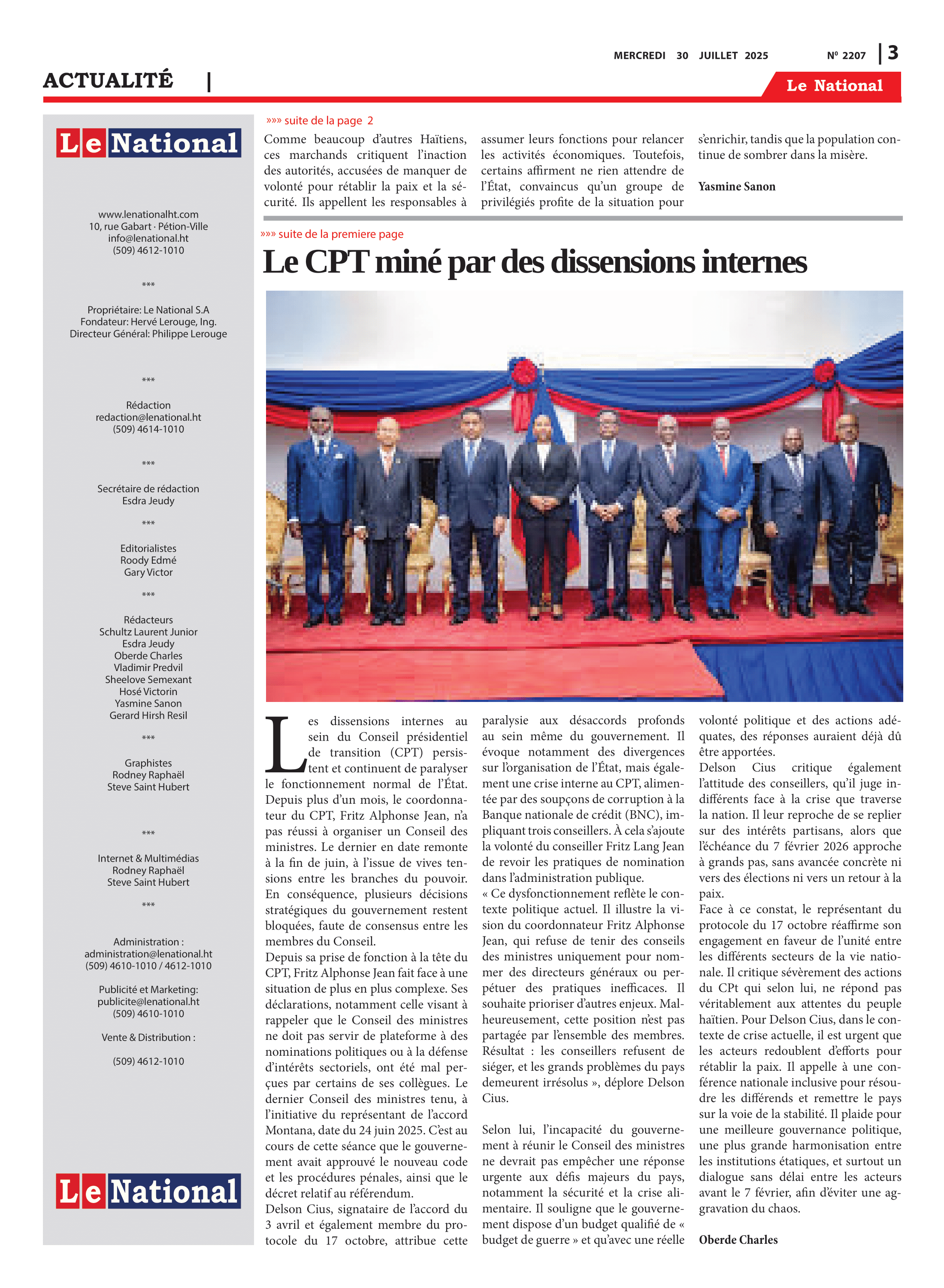 Page 3 de l'édition 2207