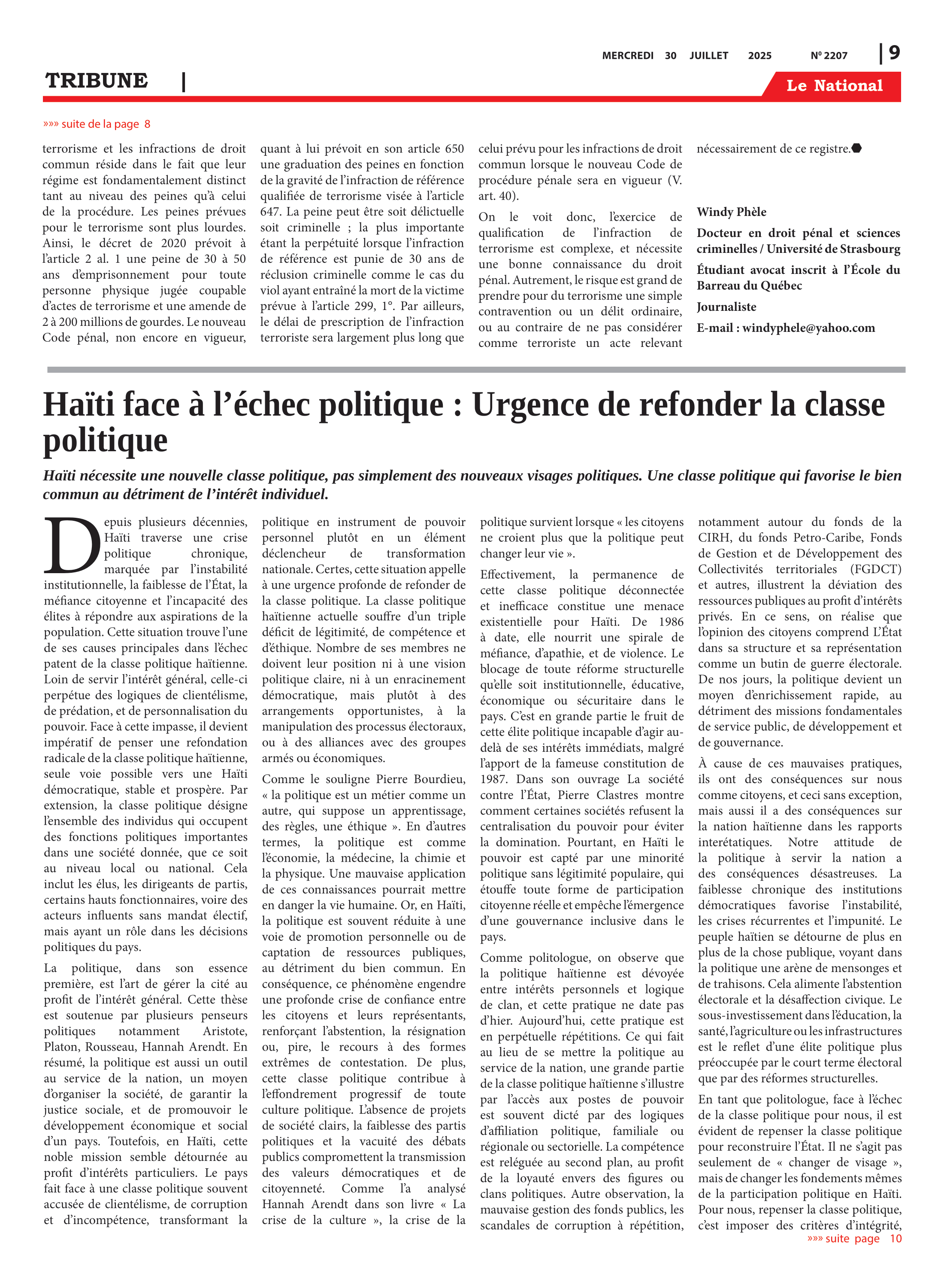 Page 9 de l'édition 2207