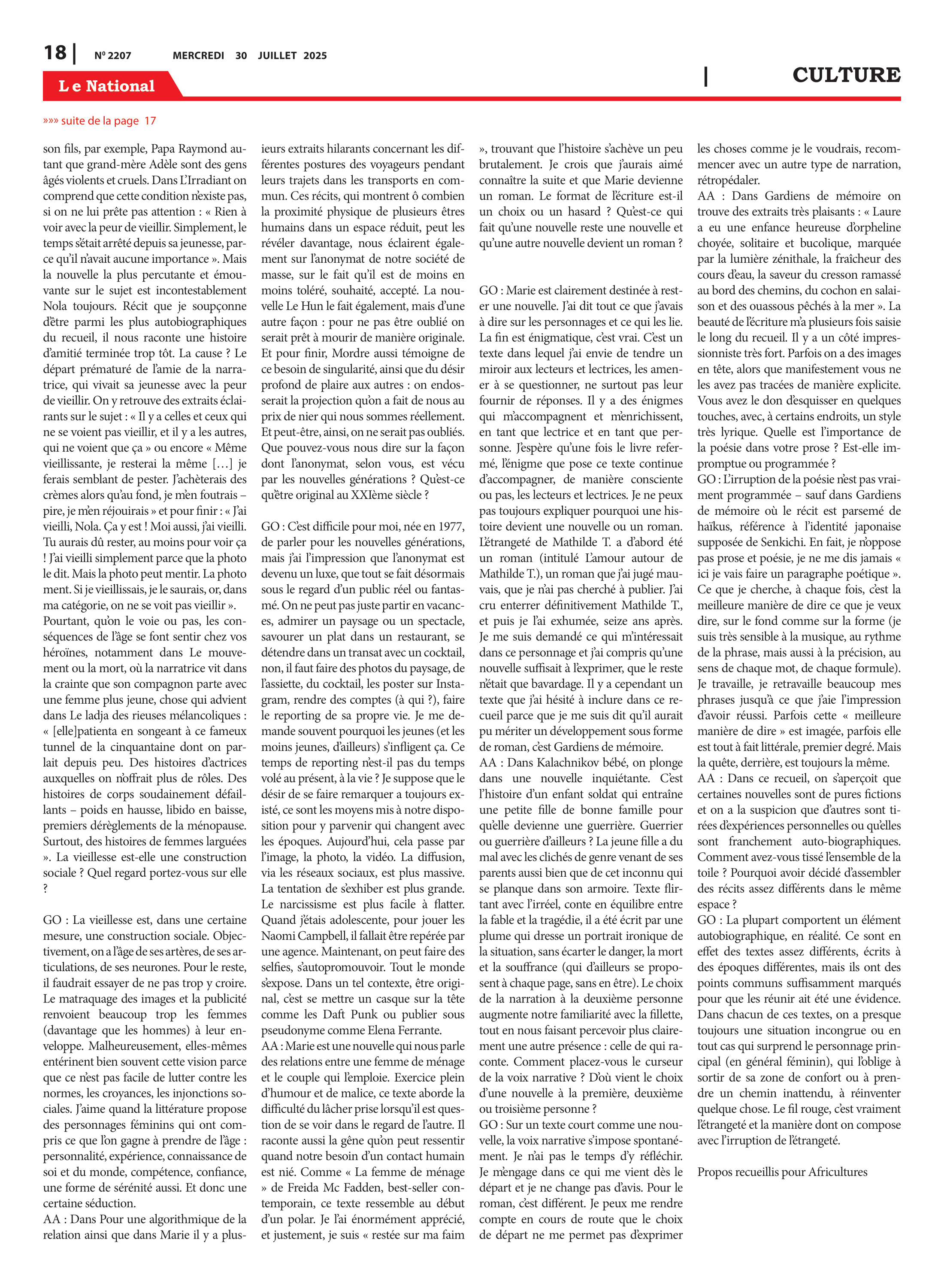 Page 19 de l'édition 2207
