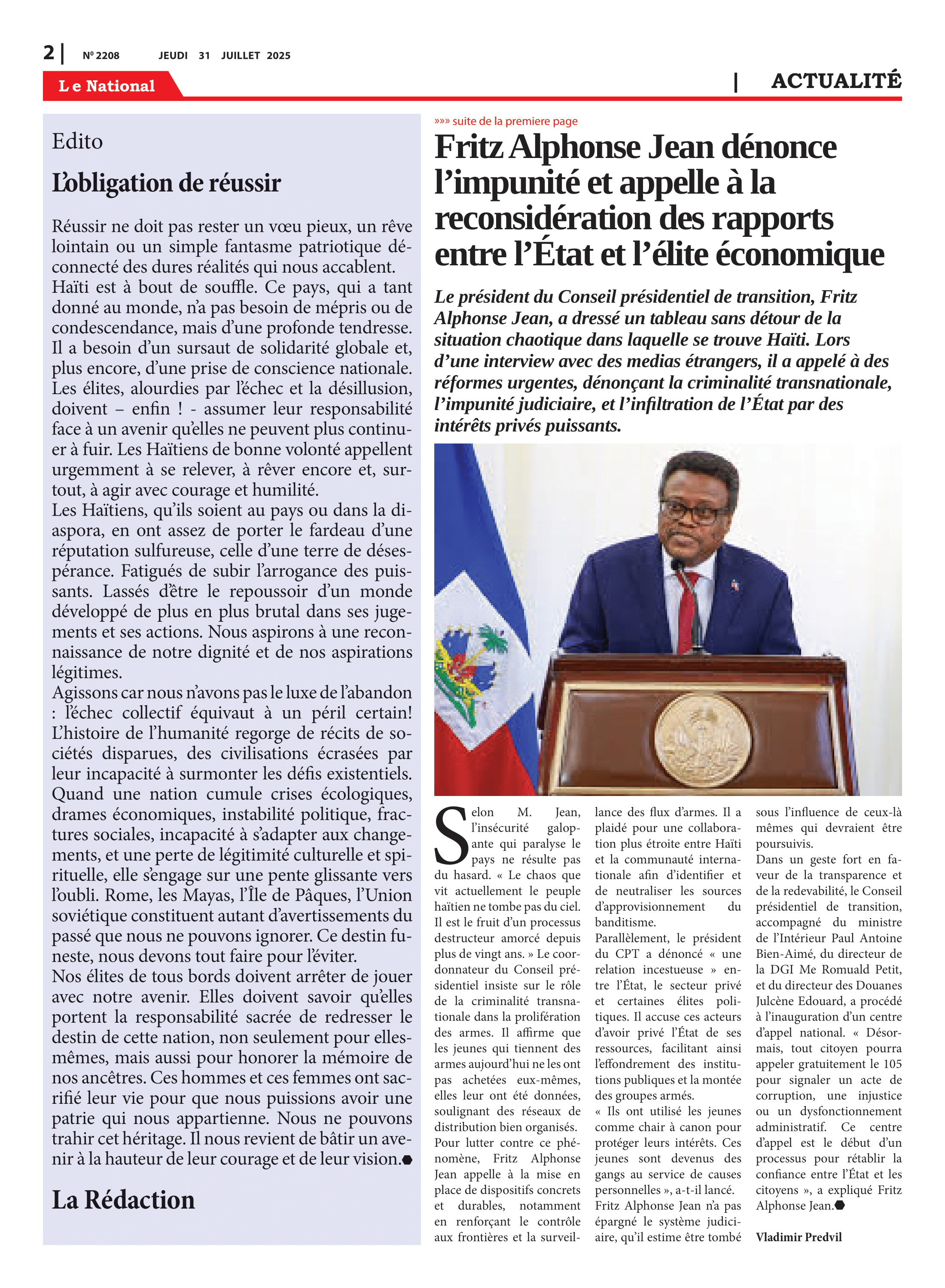 Page 2 de l'édition 2208