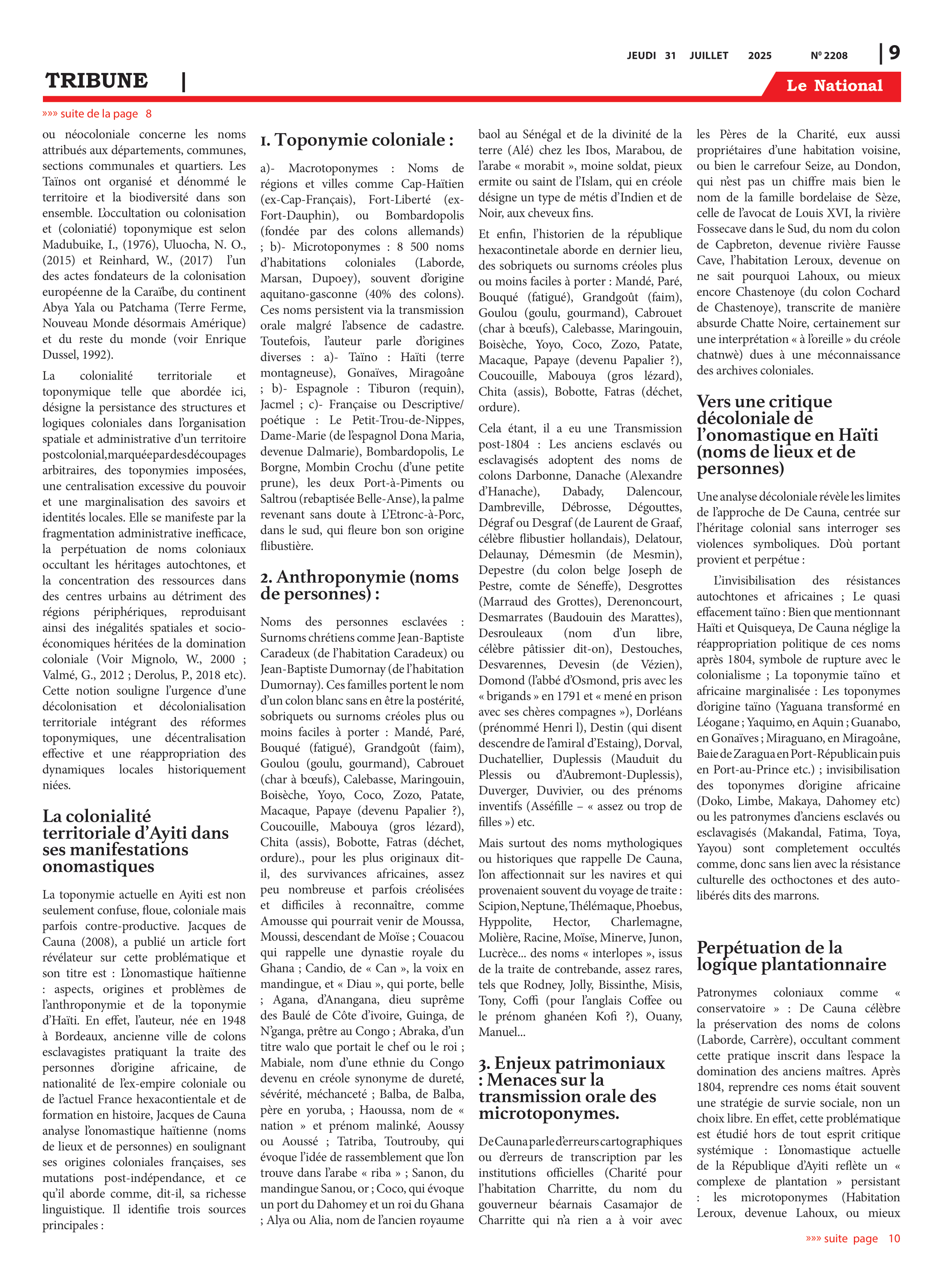 Page 9 de l'édition 2208
