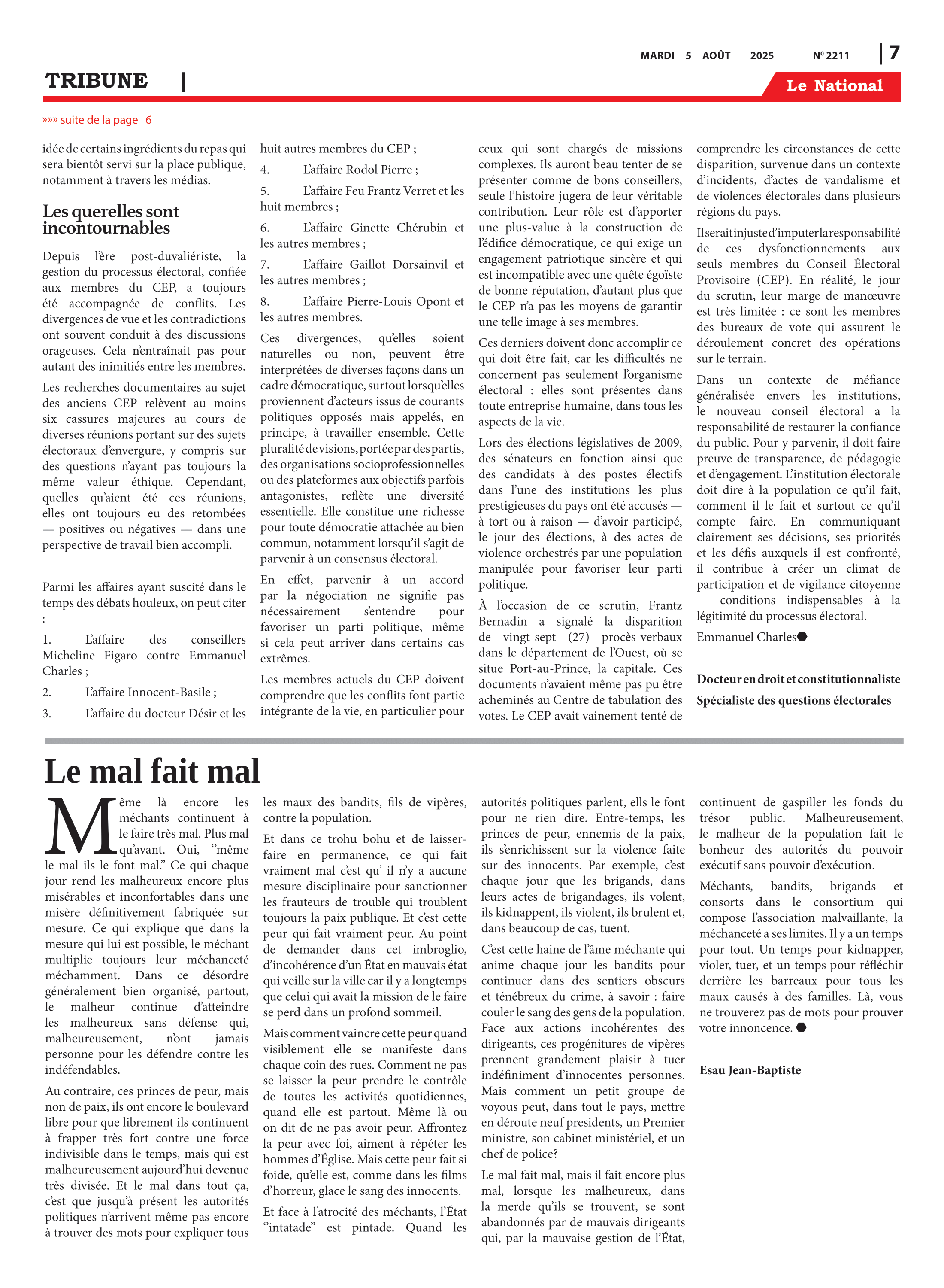 Page 7 de l'édition 2211