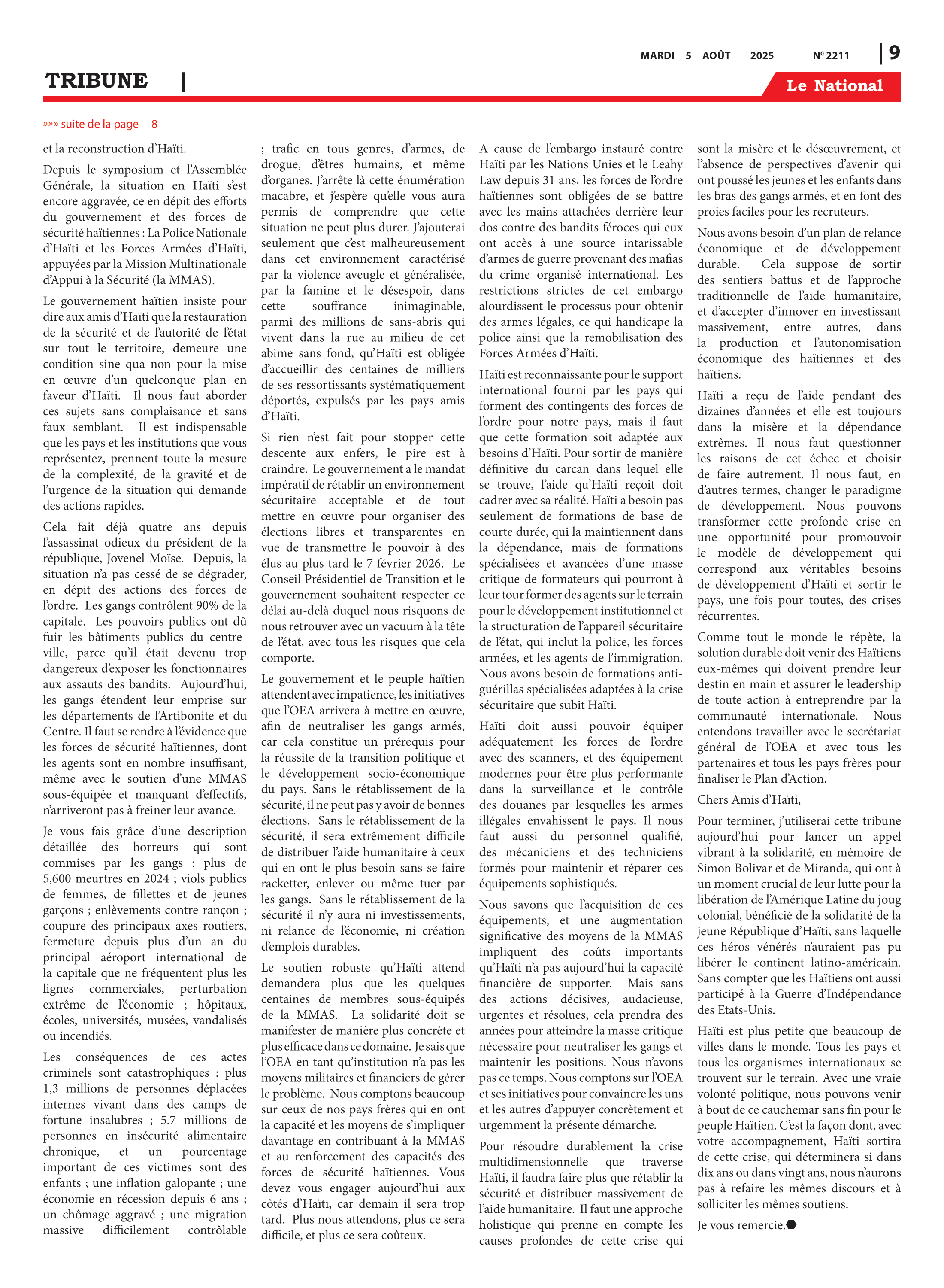 Page 9 de l'édition 2211