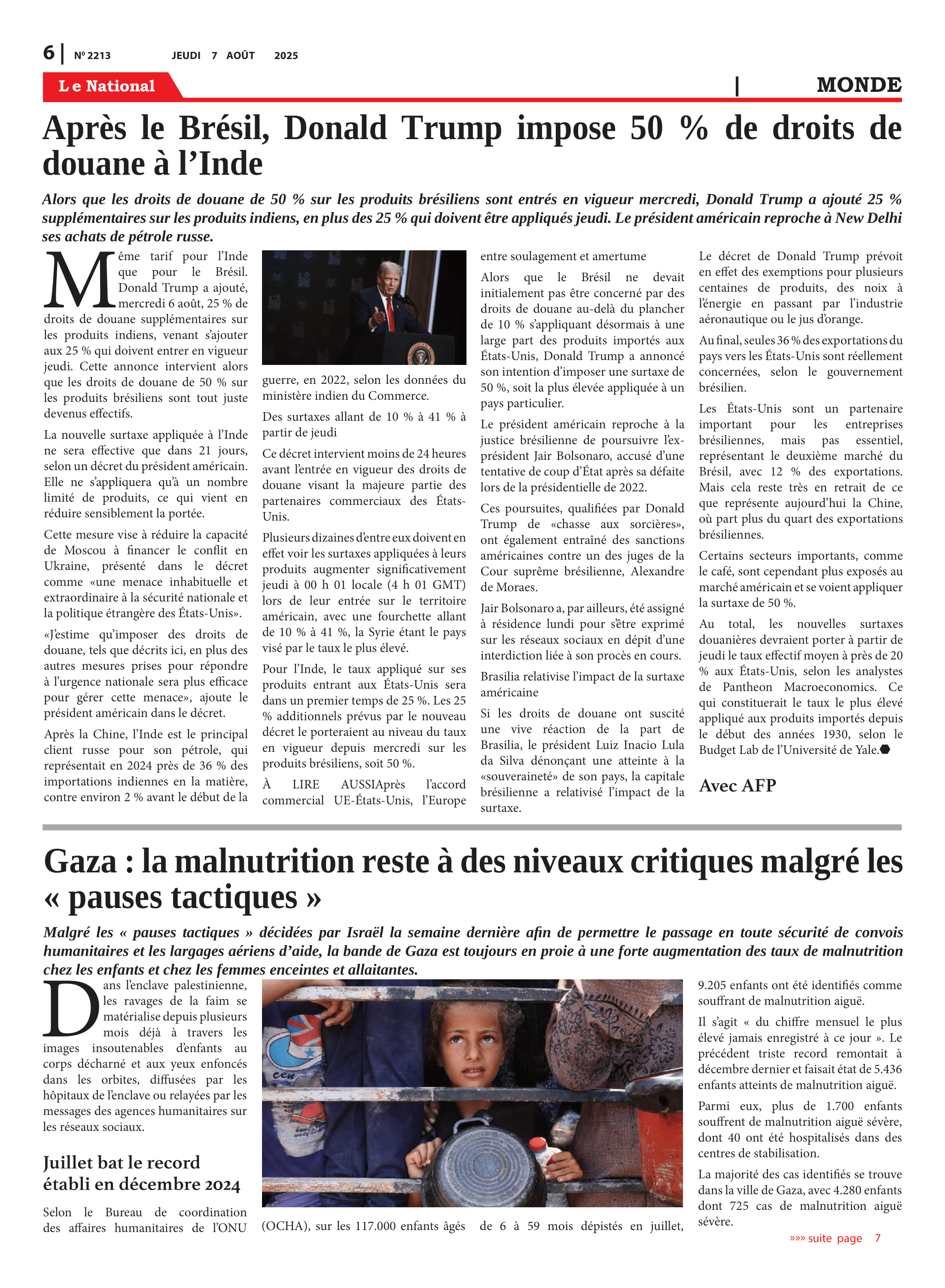 Page 6 de l'édition 2213