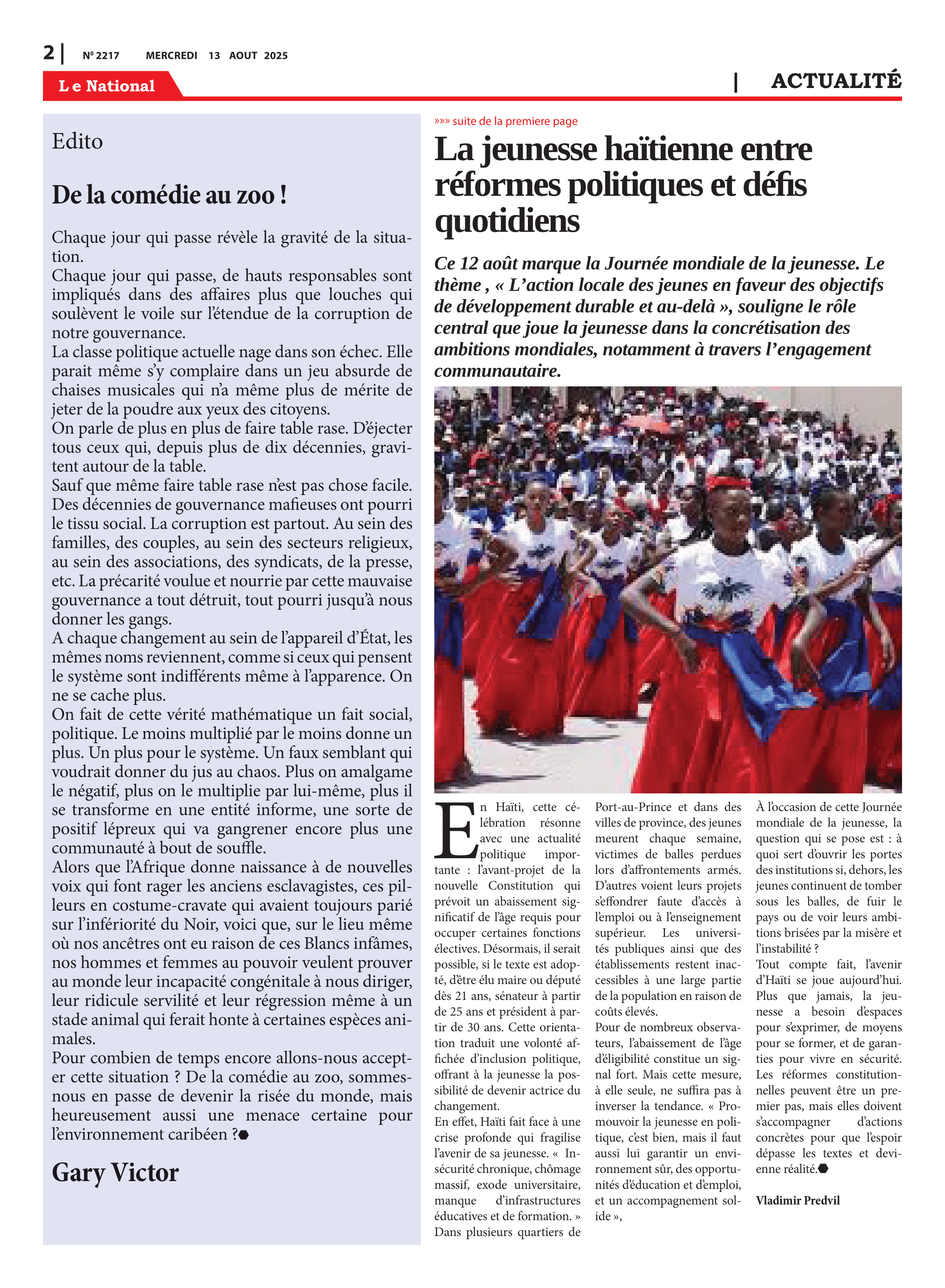 Page 2 de l'édition 2217