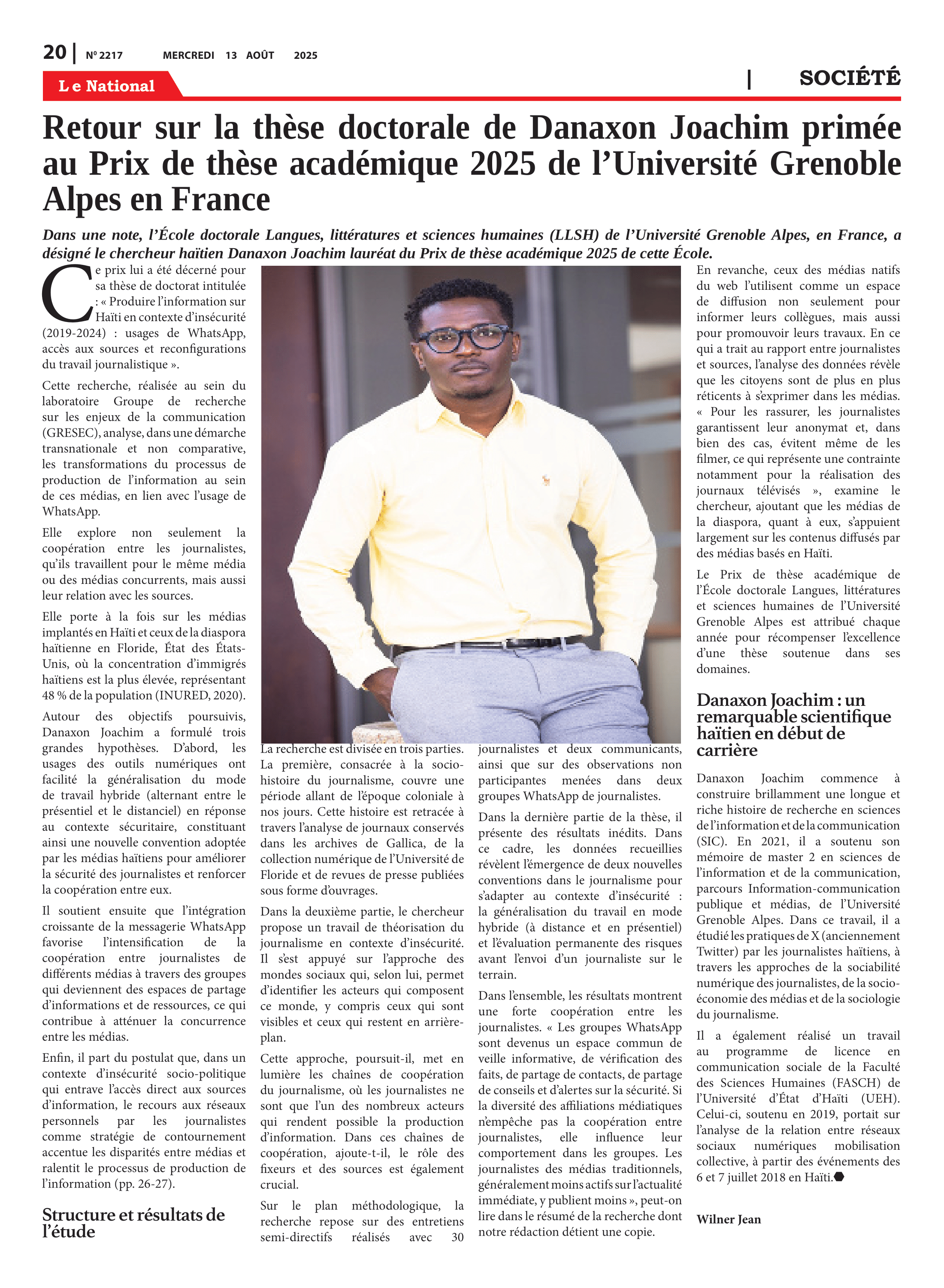 Page 20 de l'édition 2217