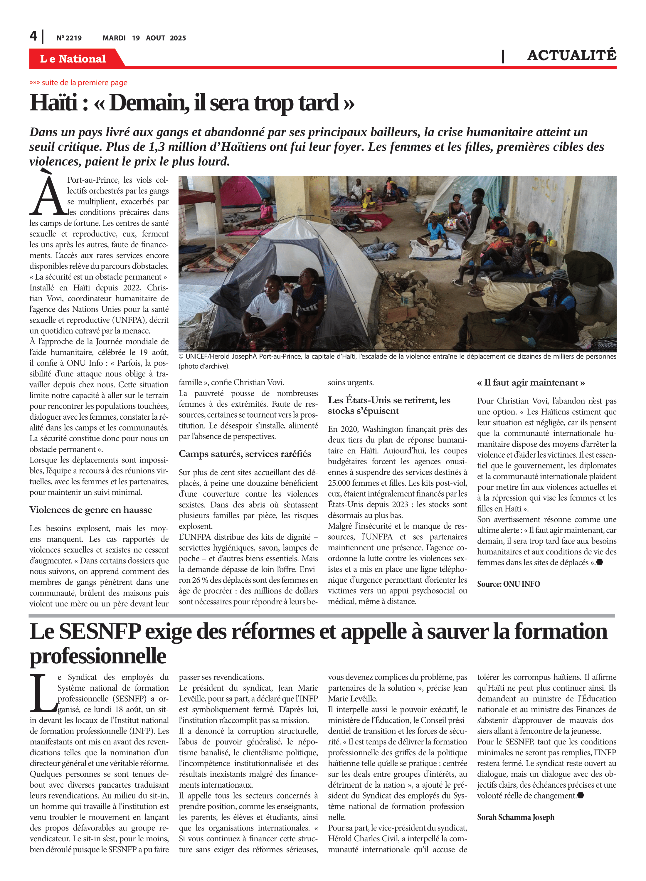Page 4 de l'édition 2219