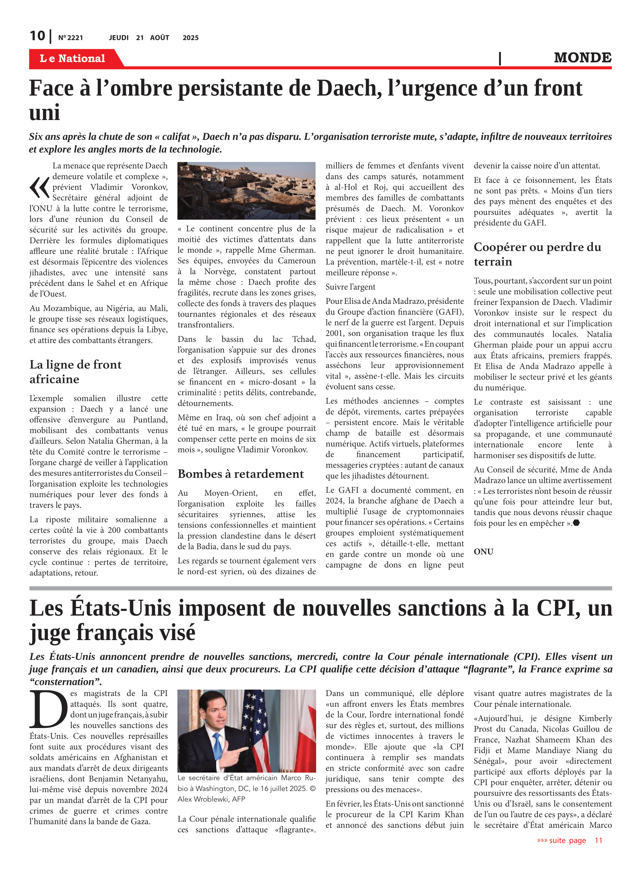Page 10 de l'édition 2221