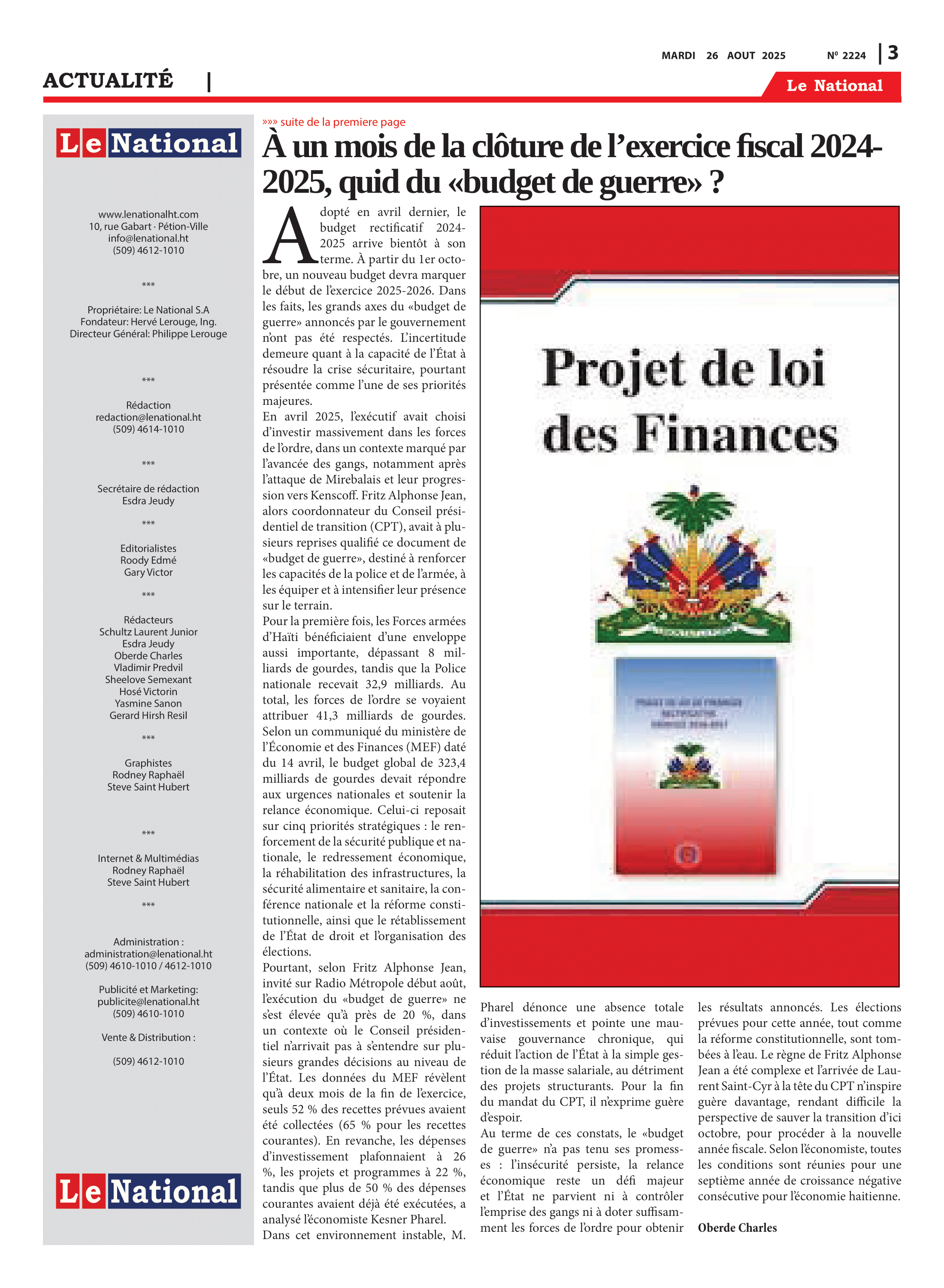 Page 3 de l'édition 2224