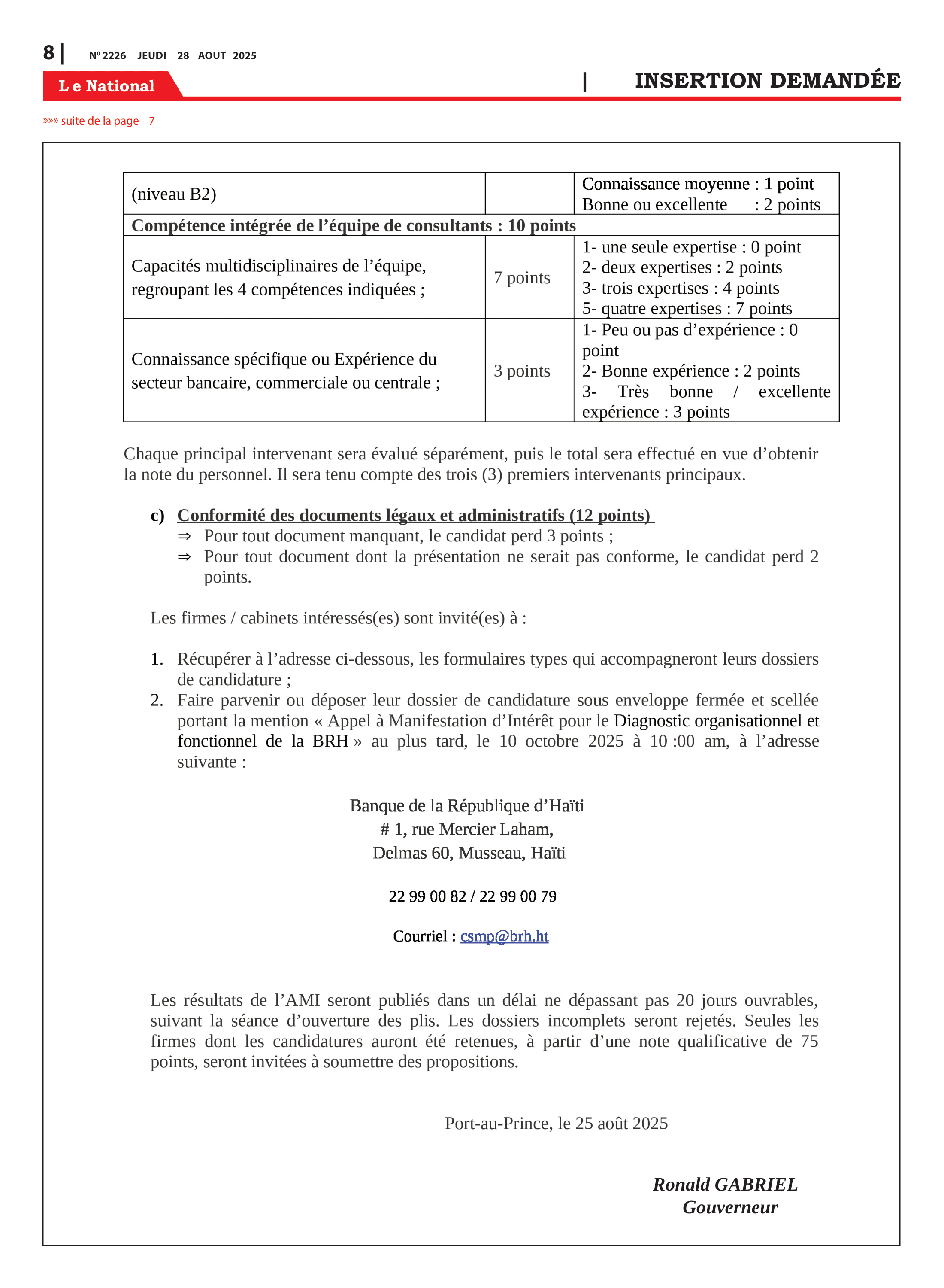 Page 8 de l'édition 2226