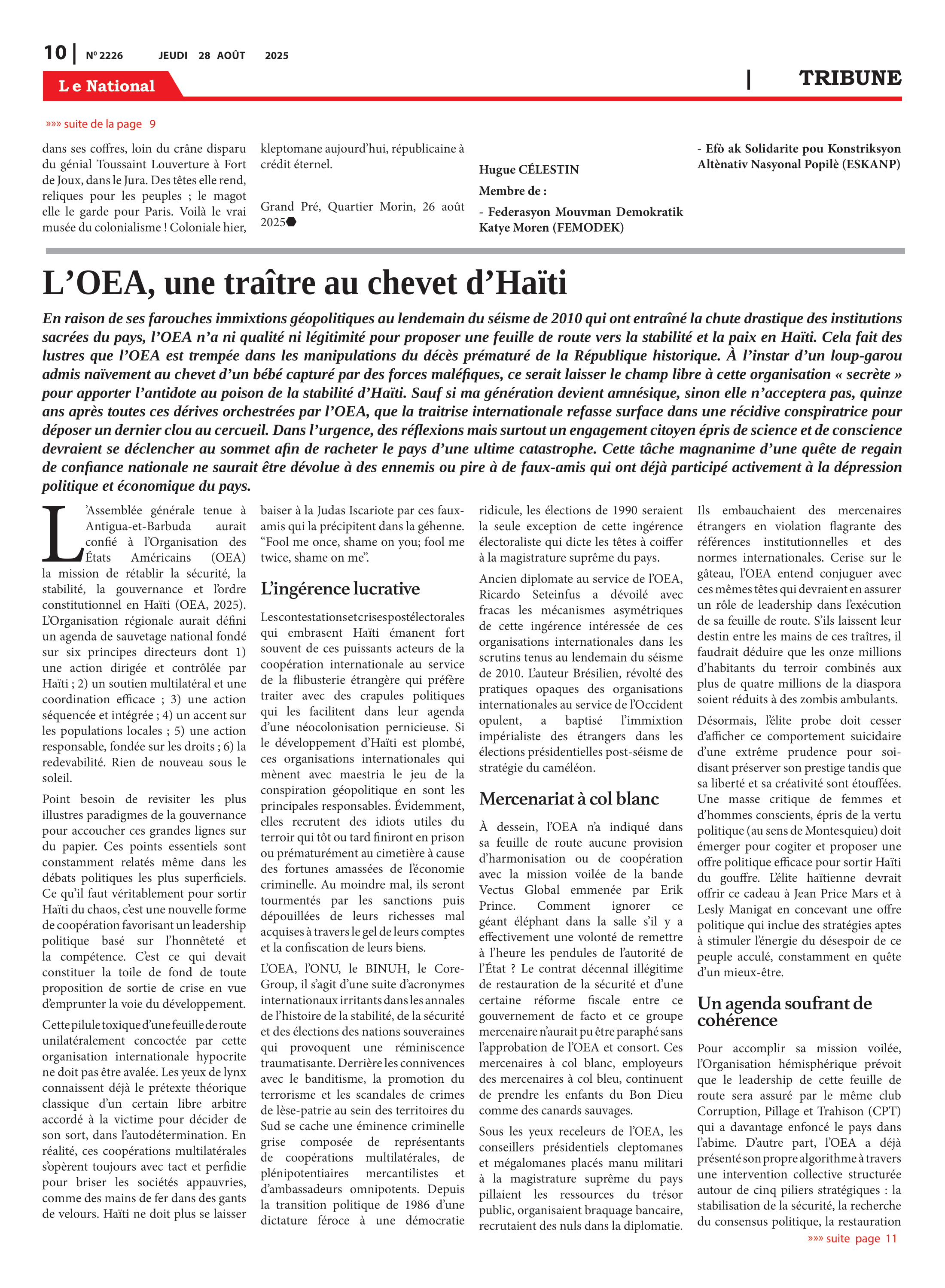 Page 10 de l'édition 2226