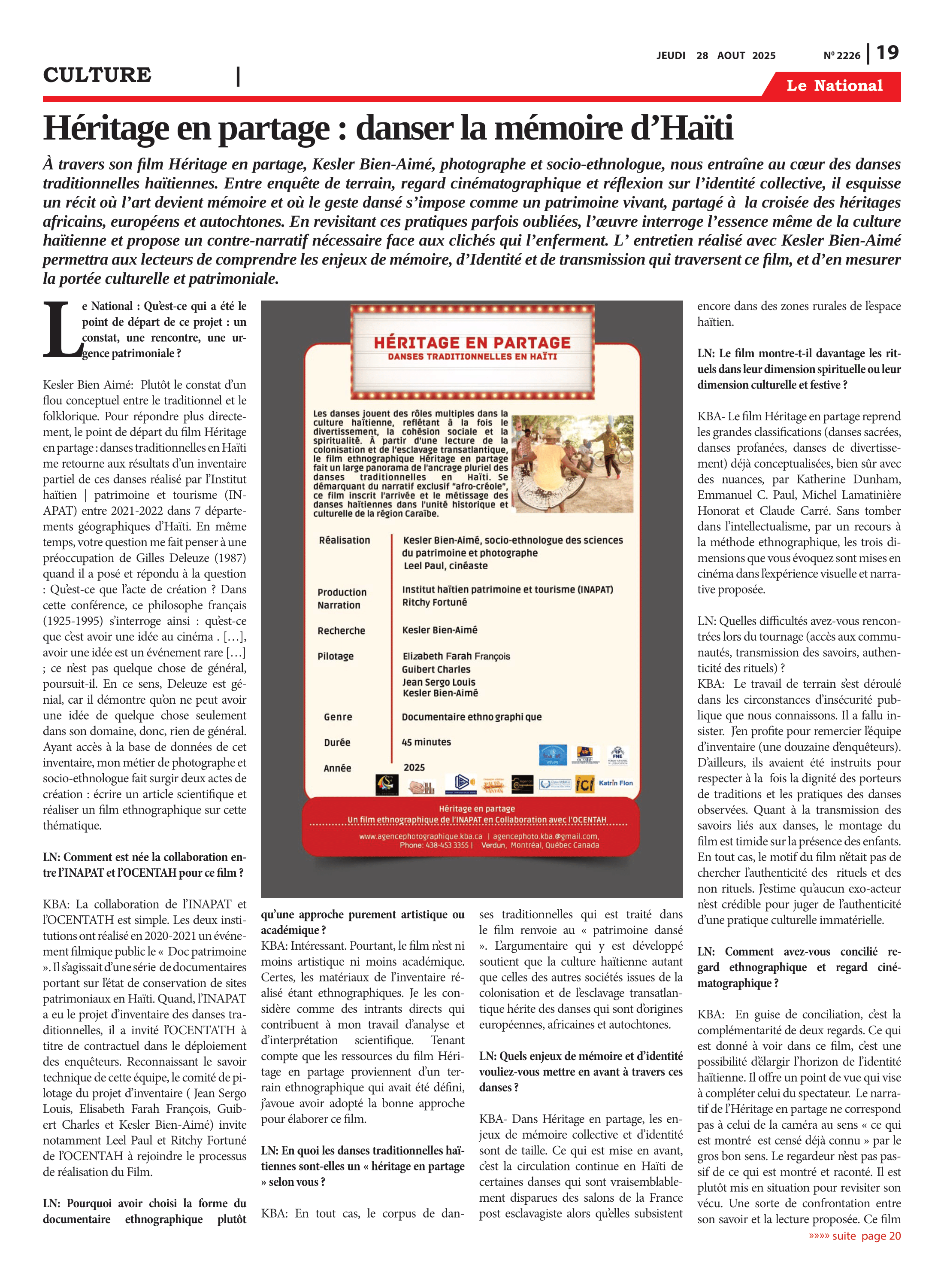 Page 19 de l'édition 2226