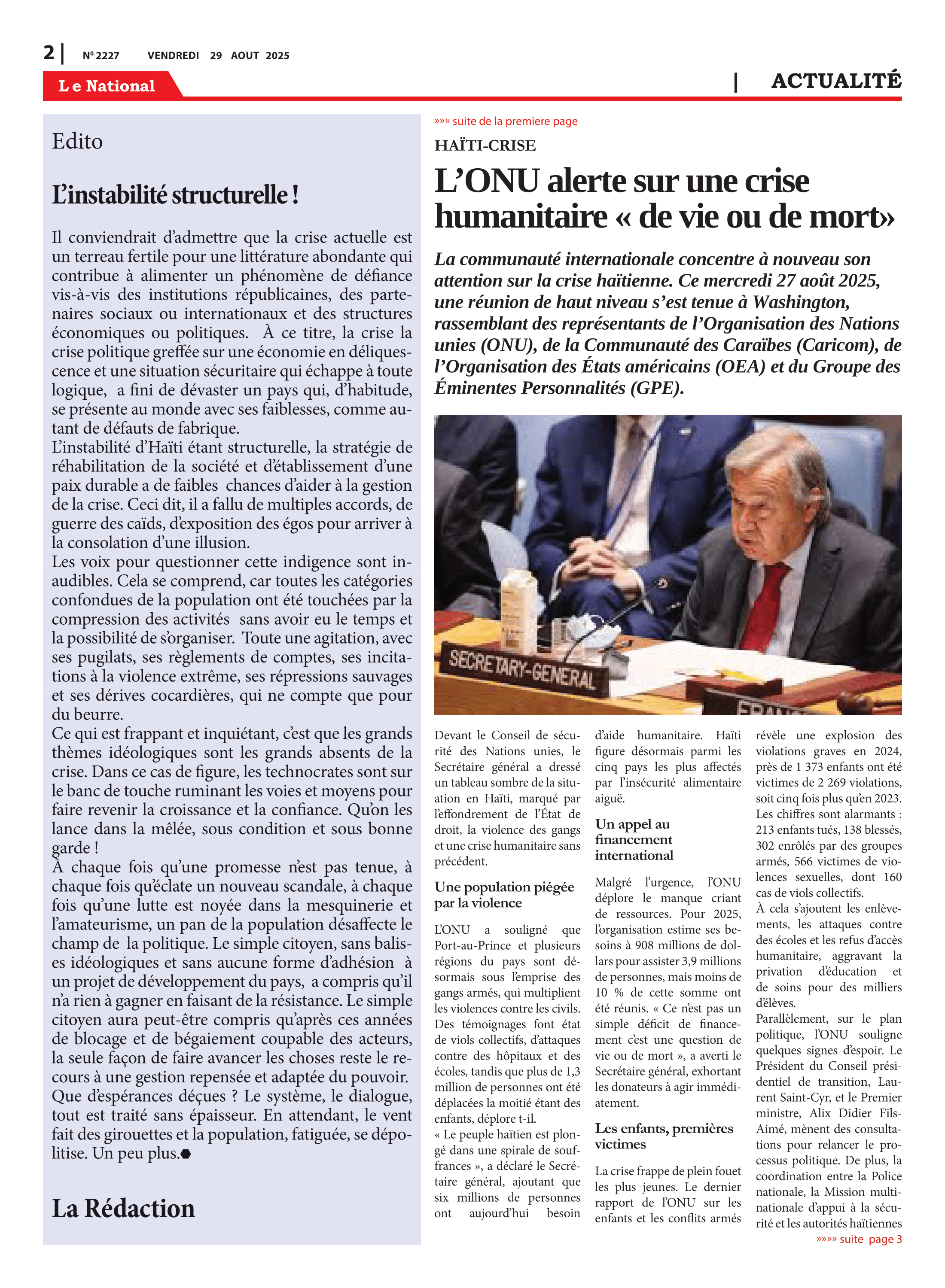 Page 2 de l'édition 2227