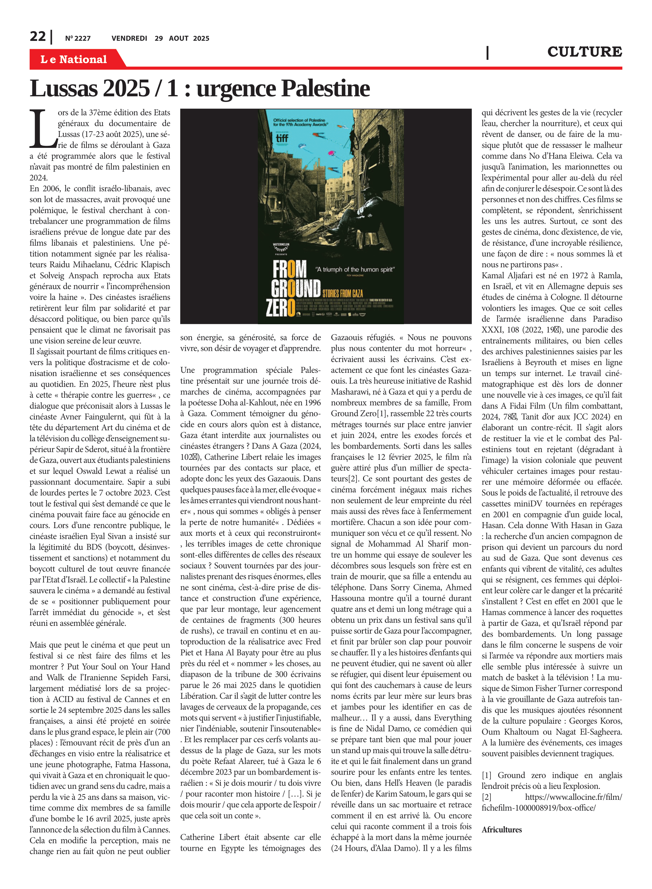 Page 22 de l'édition 2227
