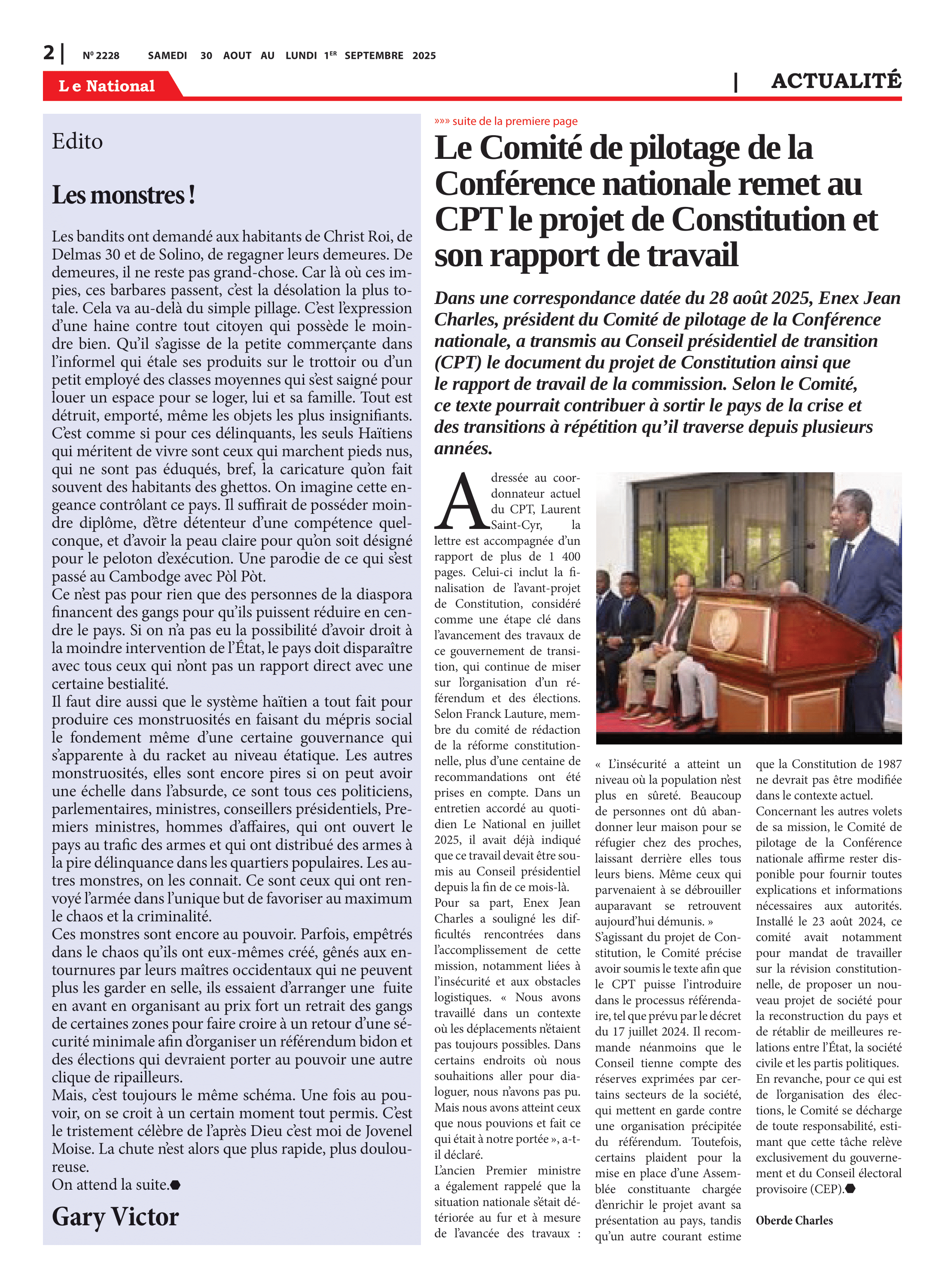 Page 2 de l'édition 2228