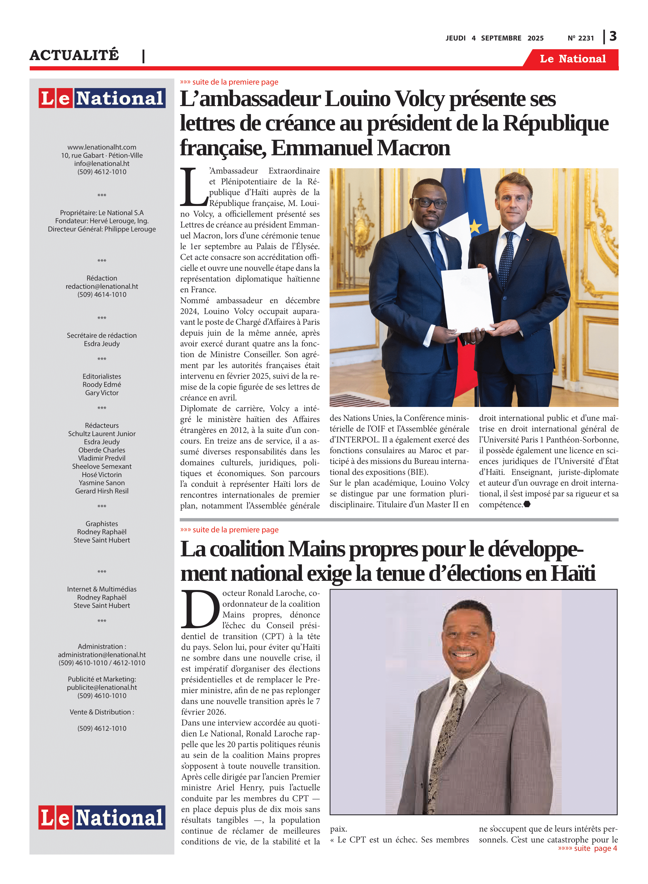 Page 3 de l'édition 2231