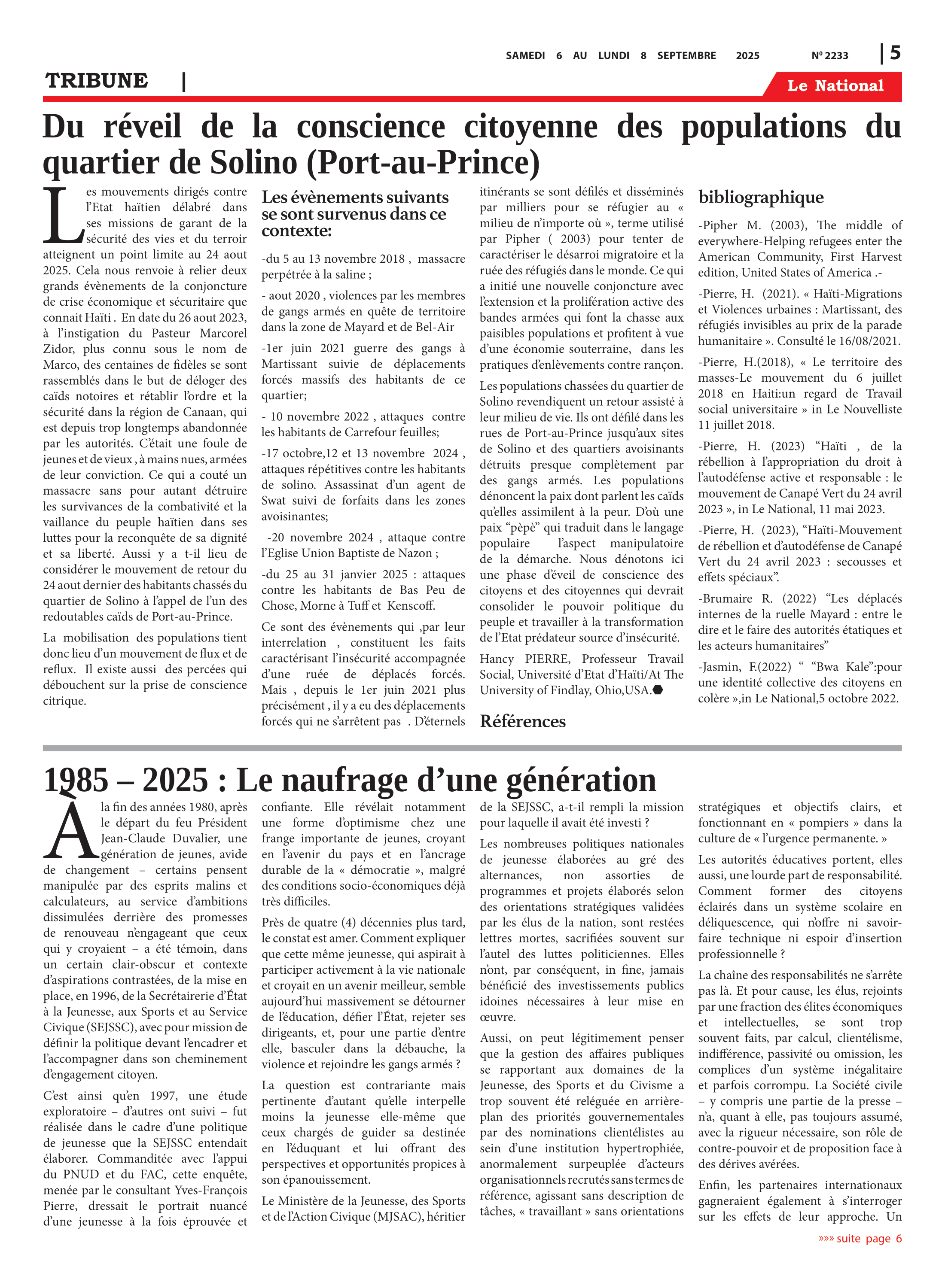 Page 5 de l'édition 2233